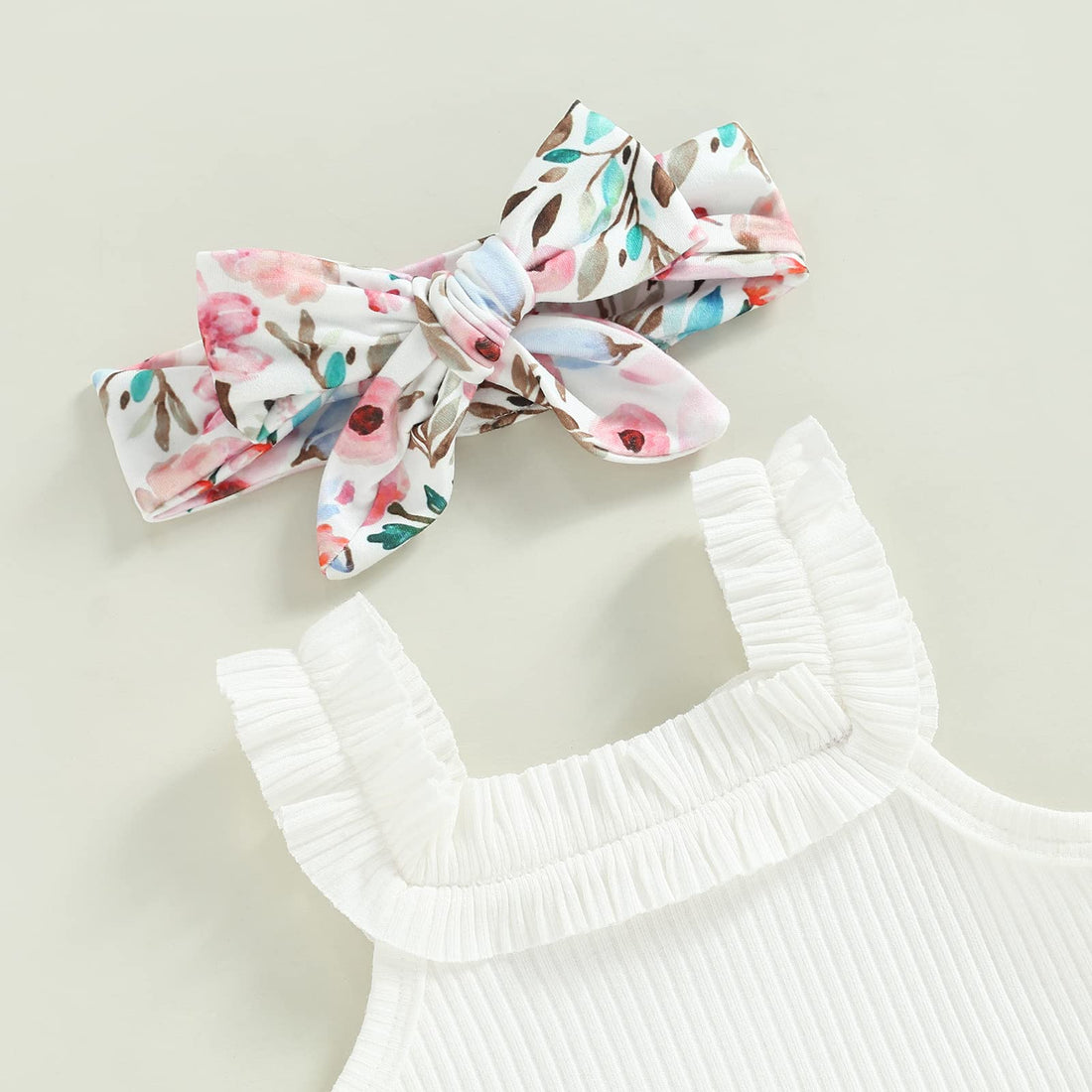 Newborn Baby Girl Summer Clothes Boho Infant Sleeveless Romper Bodysuit Shorts Headband 3Pcs Outfits WEBE CLOTHING