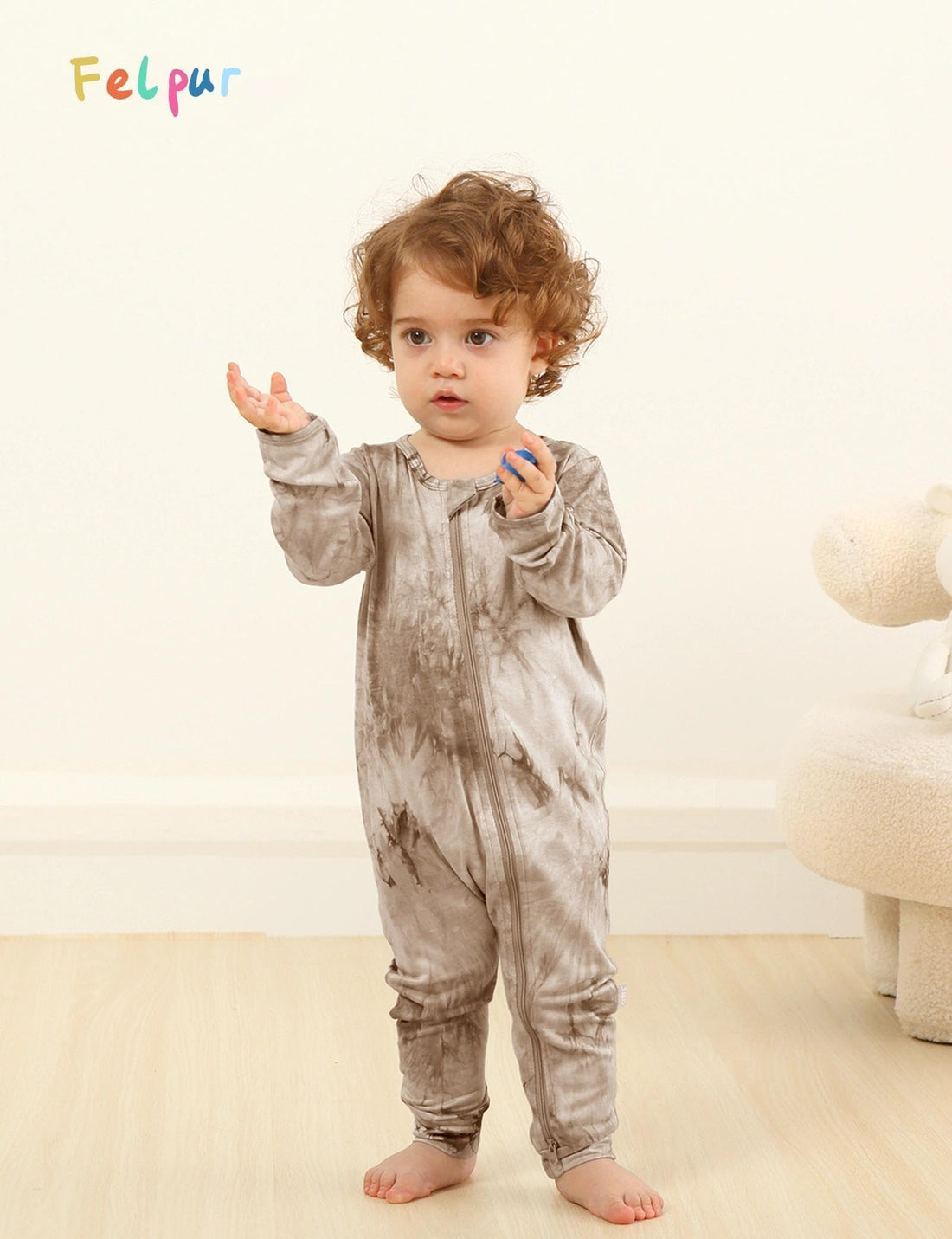 Baby Girls Boys Footless Romper 2 Way Zipper Soft Rayon Outfits, Outdoor Tie-dye Long Sleeve Clothes Jumpsuit WEBE CLOTHING