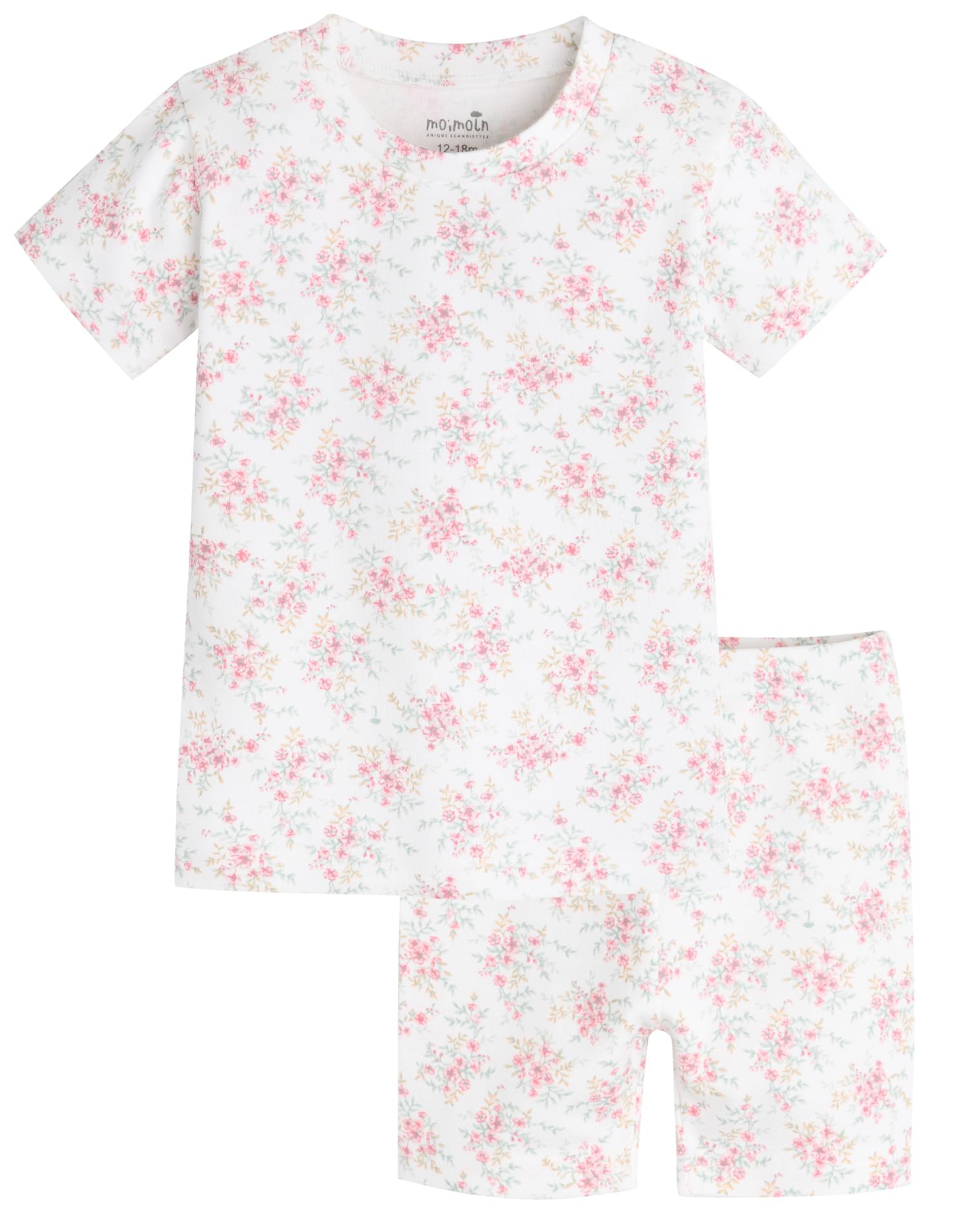 moimoln 6M-8Y Baby Toddler Pajamas Cotton Blend Summer PJs Short Sleeve Snug Fit WEBE CLOTHING