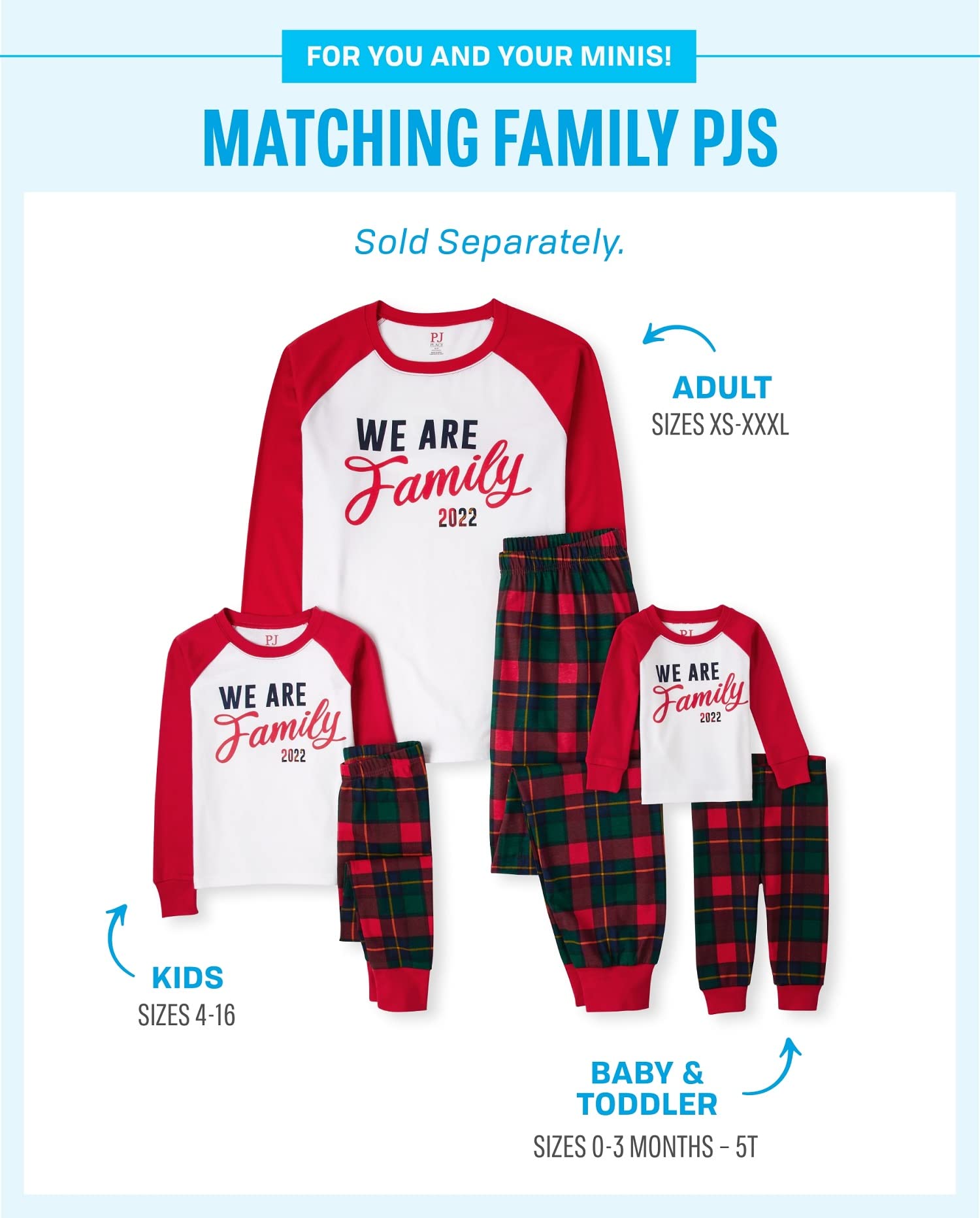 The Children's Place Kids' Family Matching, Festive Christmas Pajama Sets, Cotton WEBE CLOTHING