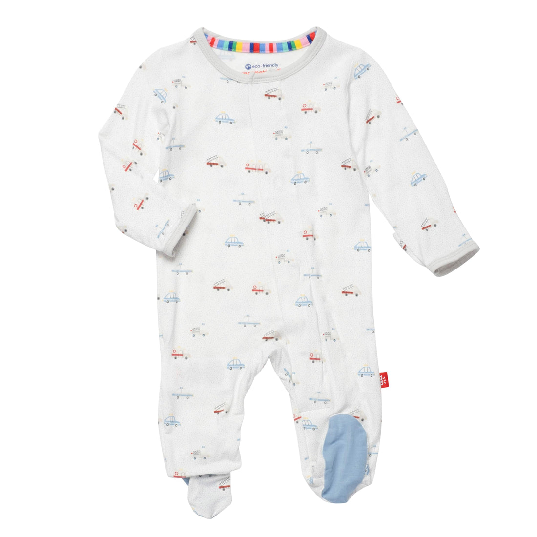 Magnetic Me Boys Modal Magnetic Baby Footie Pajamas | Silky Soft Modal Fabric | Baby Sleepers