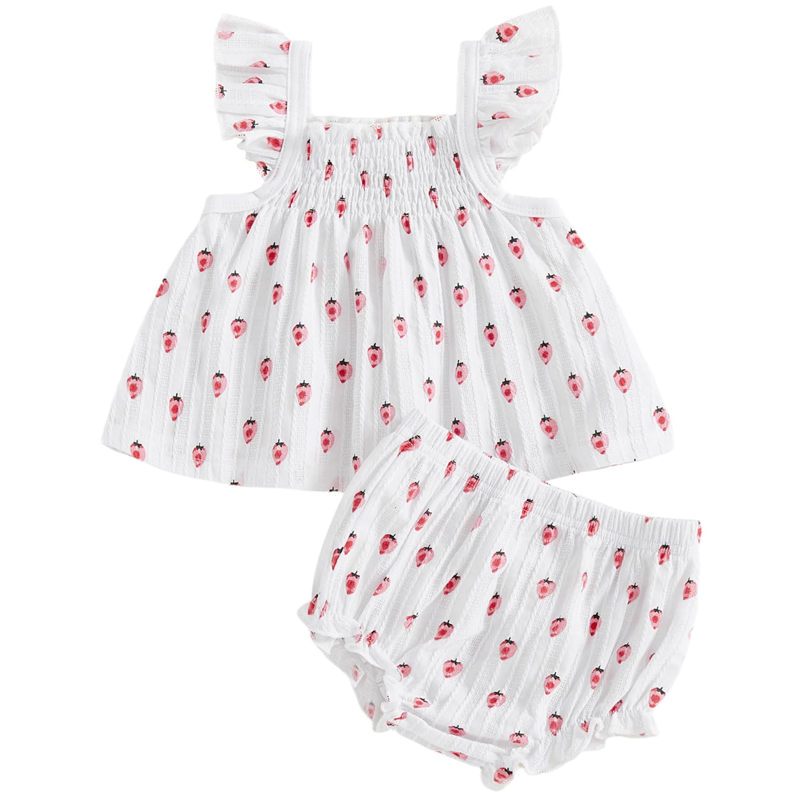 Mubineo Baby Girl Summer Clothes Cute Ruffle Tops Dress Shorts Outfits Set Infant Toddler Shirt Bloomers Princess Outfit WEBE CLOTHING