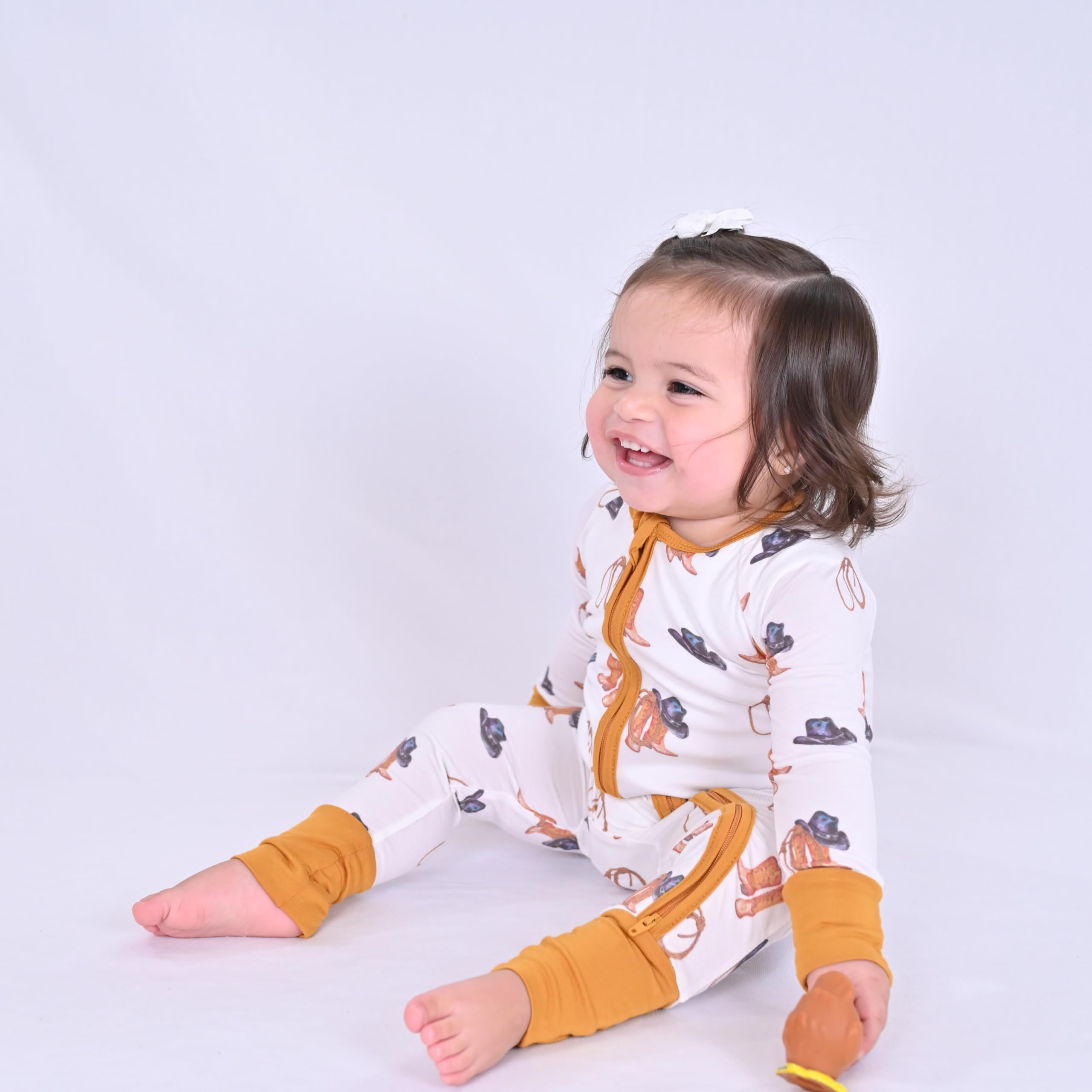 LollyBanks Baby Pajamas, Long Sleeve Baby Romper with 2-Way Zipper, 95% Viscose from Bamboo and 5% Spandex, Infant Sleepers