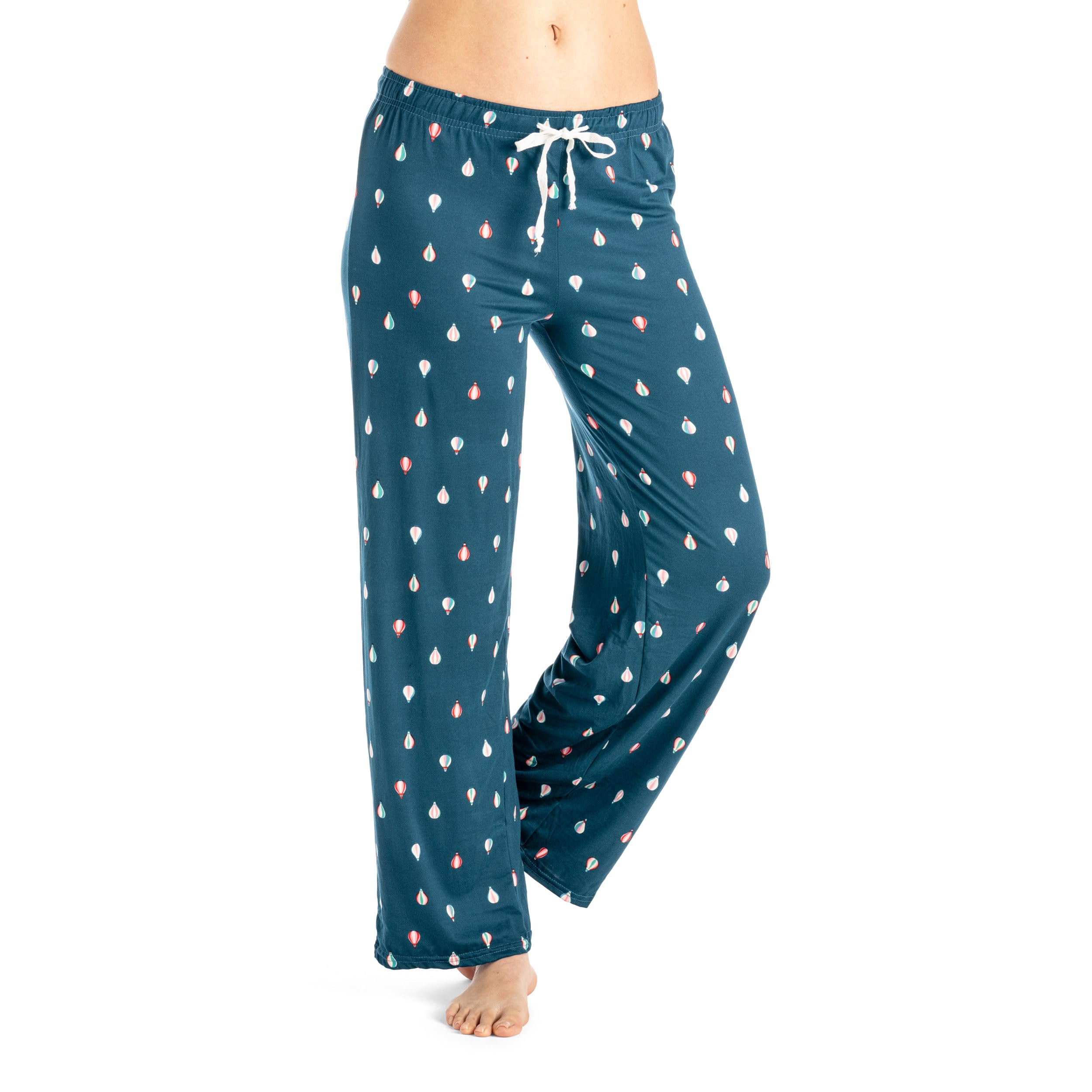 Hello Mello Signature Lounge Pants Womens Soft Pajama Bottoms Elastic Waistband Drawstring Tie
