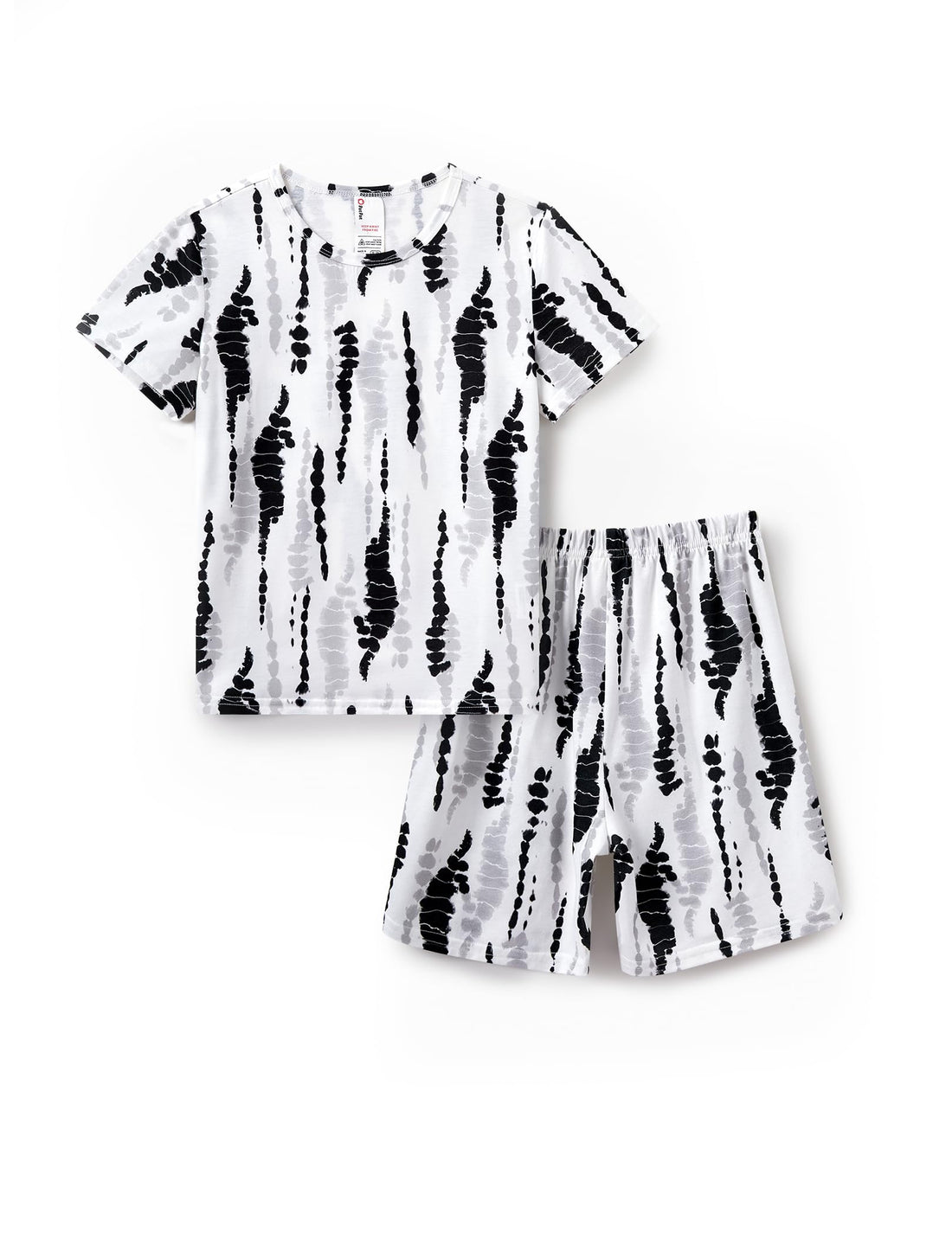 PATPAT Boys Pajamas Sets Short Sleeve T-Shirt and Shorts 2-Piece Sleepwear Graffiti Print Summer Loungewear for Kids