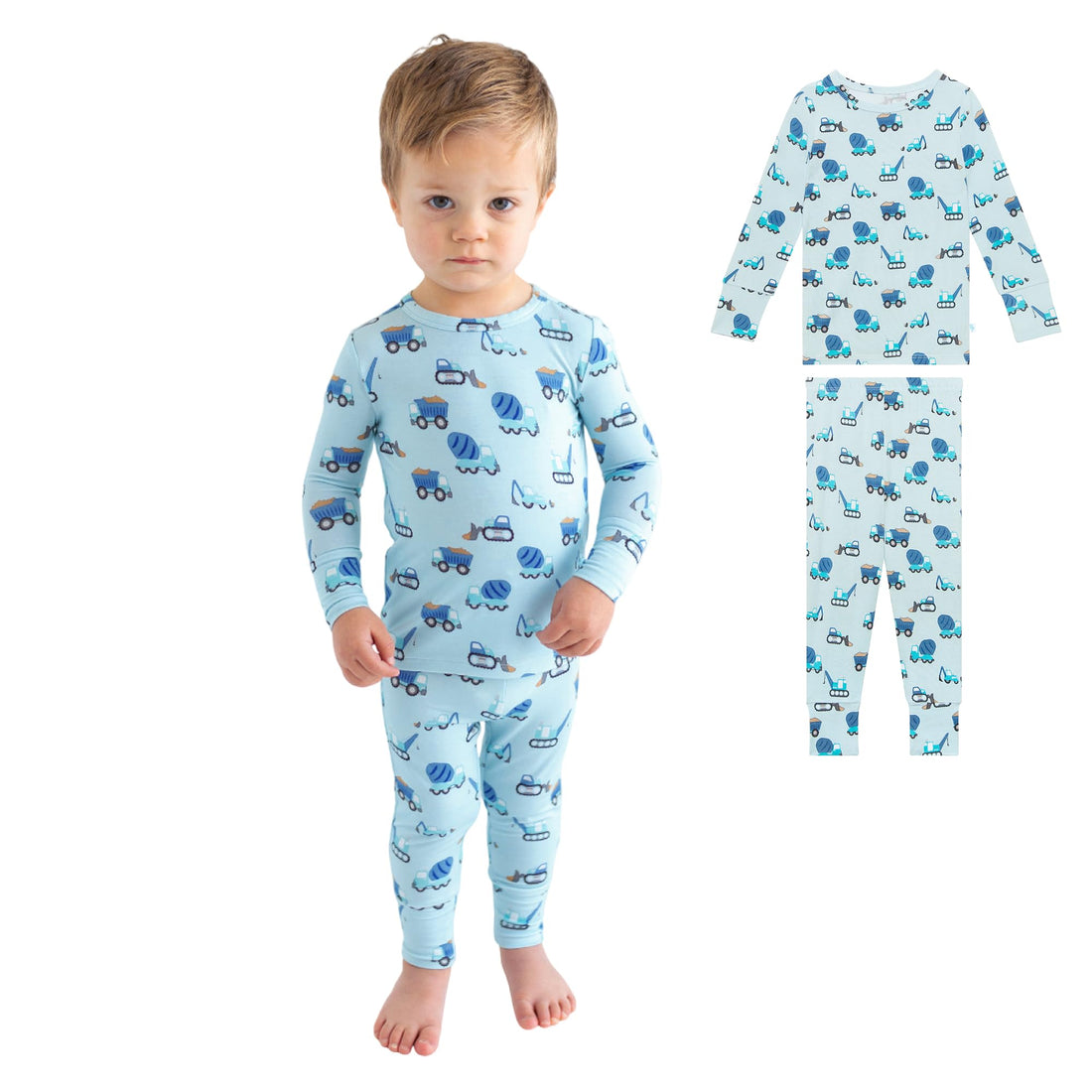 Posh Peanut Boys Pajamas - PJs for Kids Made of Soft Viscose from Bamboo, Long Sleeve Toddler PJs & Matching Boys Pajama Sets WEBE CLOTHING
