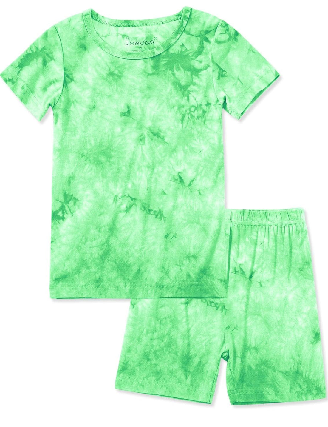 Jimonda Baby/Toddler Soft Sleepwear Short sleeve Kids Cool Pajama Outdoor 2-Piece Shirt&Shorts Casual sets Tie Dye PJ