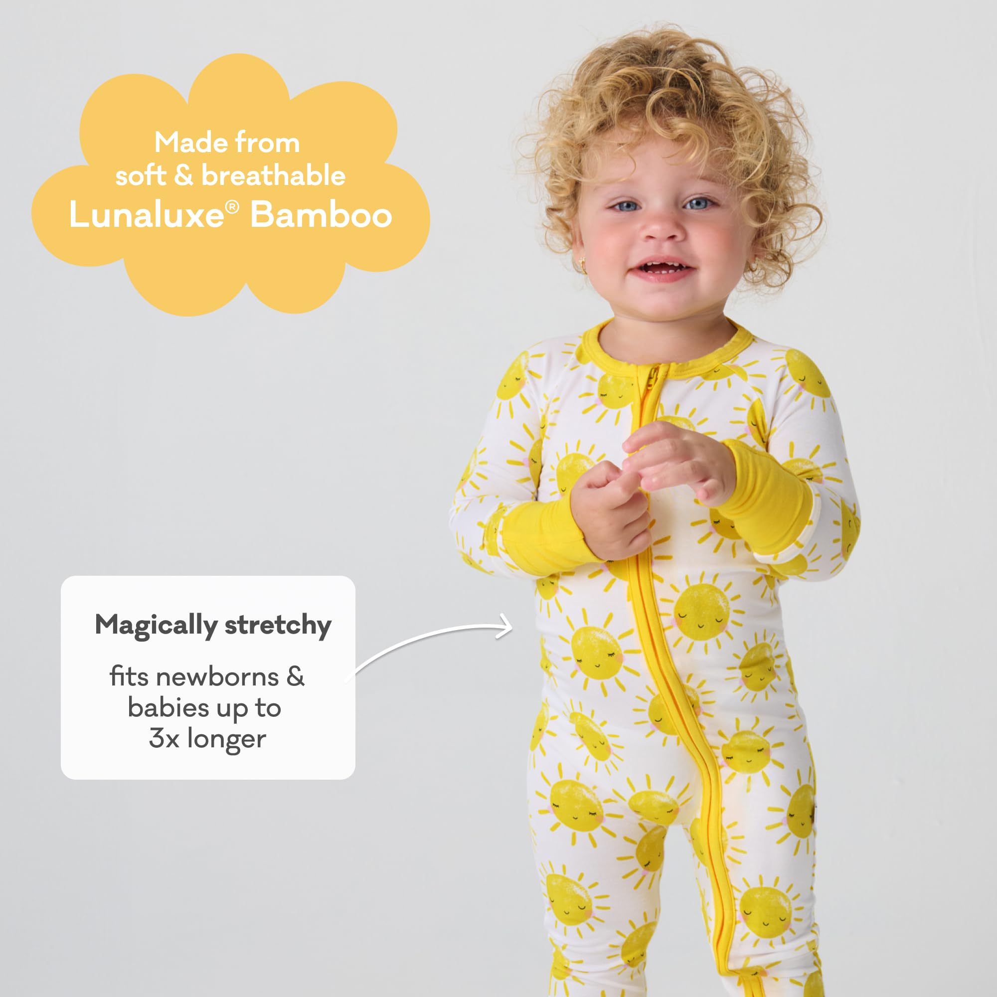 Little Sleepies Pajamas for Baby Boys & Girls, Viscose from Bamboo Baby Pajamas, Snug Sleeper, 2-Way Zipper, Micropreemie