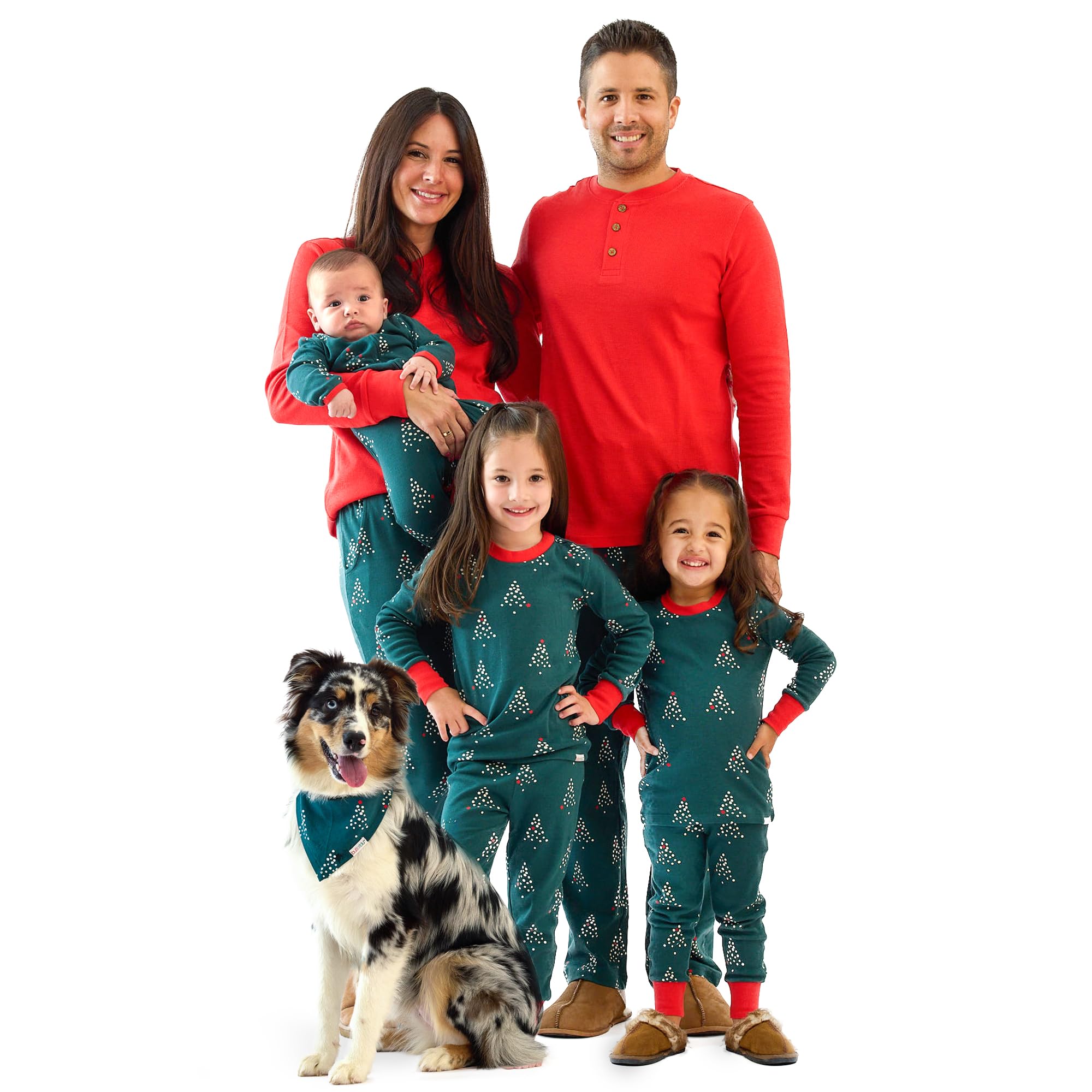 Butterblu JAMIE Matching Family Jammies Christmas Pajamas Organic Cotton PJs Womens, Mens, Kids, Toddlers, Baby, Pets