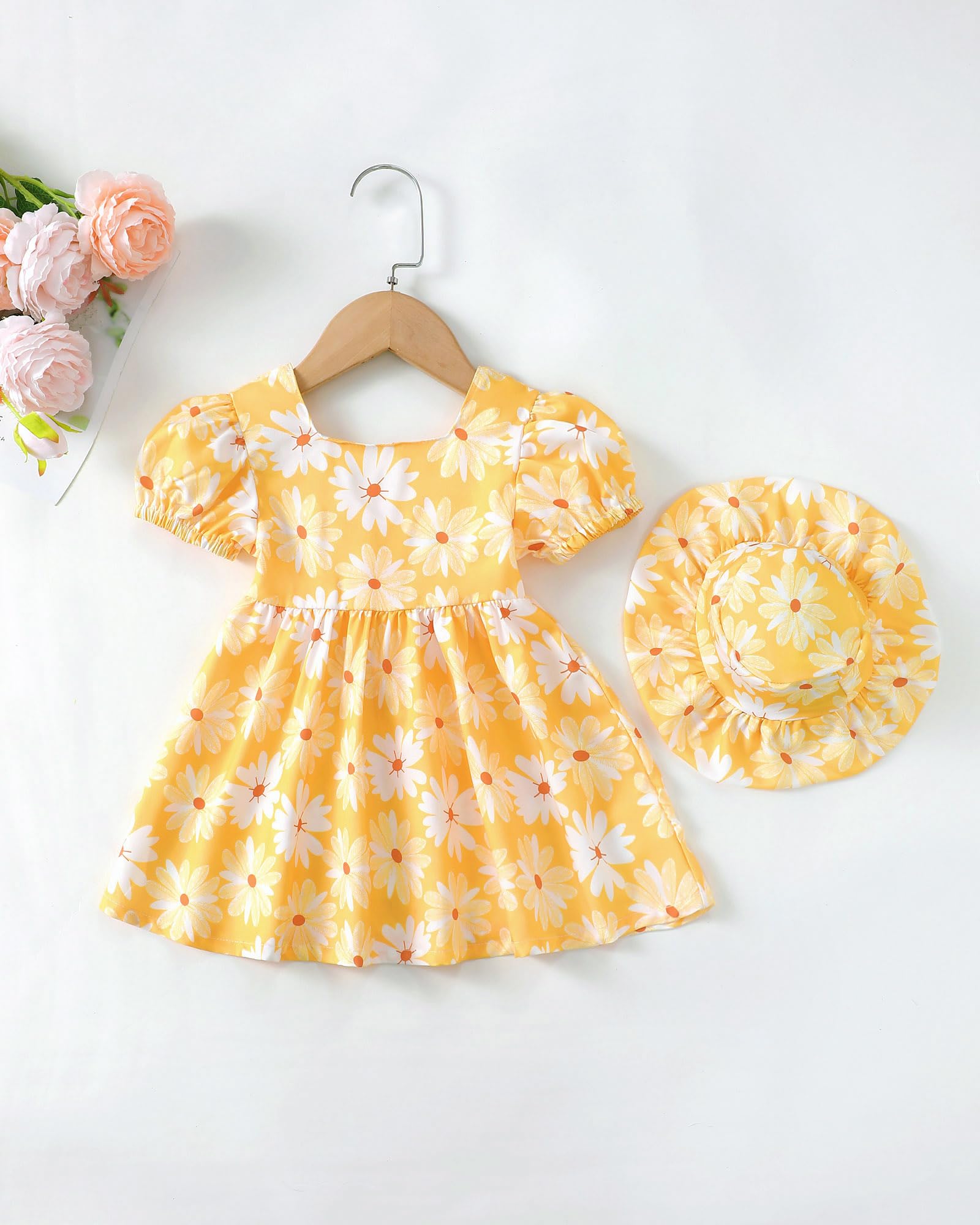 sweetabby Toddler Baby Girl Dresses Summer Clothes Boho Short Sleeve Dress Ruffle Infant Sundress Cute Girls Outfit WEBE CLOTHING