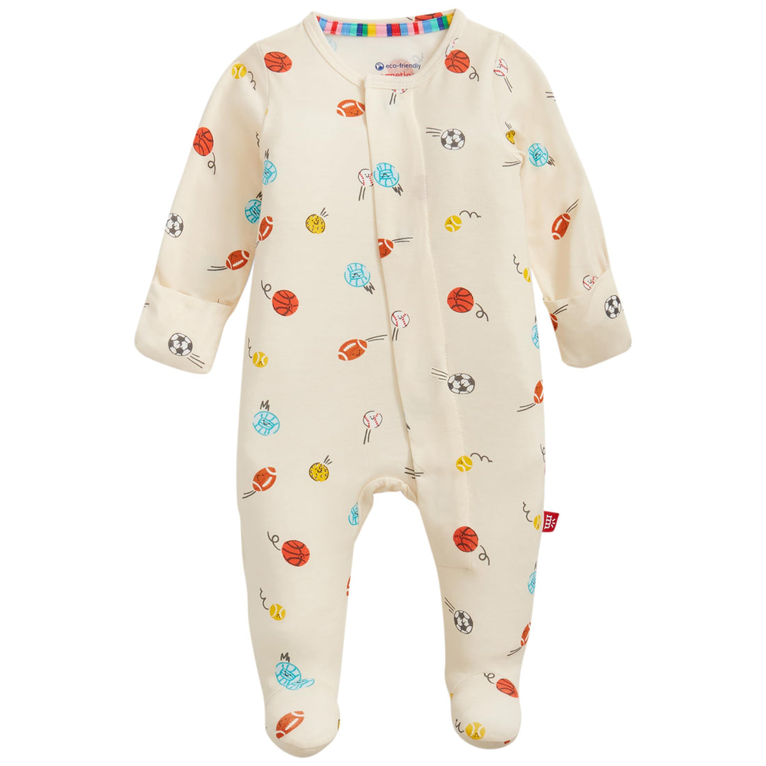 Magnetic Me Boys Modal Magnetic Baby Footie Pajamas | Silky Soft Modal Fabric | Baby Sleepers