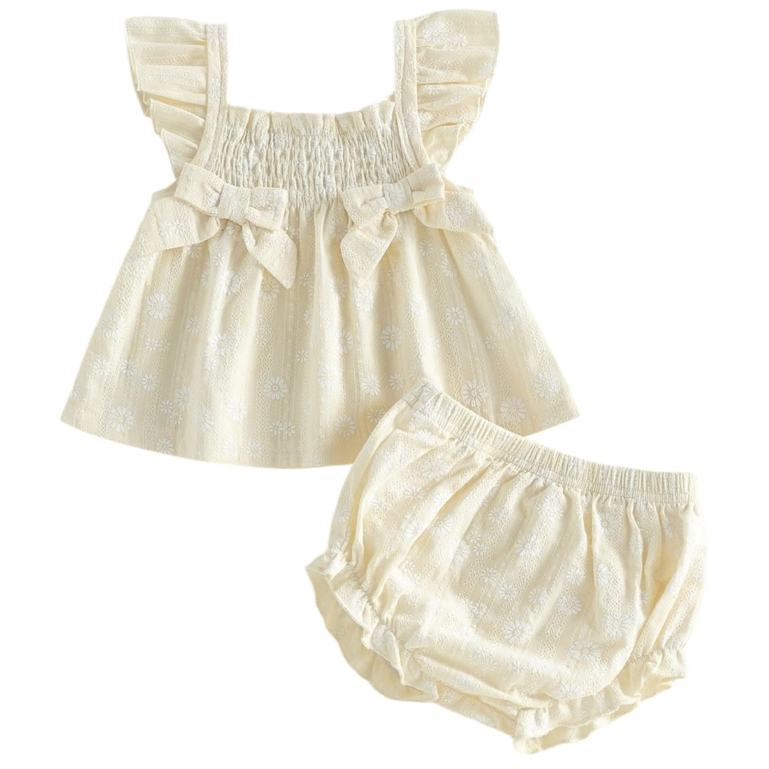 Mubineo Baby Girl Summer Clothes Cute Ruffle Tops Dress Shorts Outfits Set Infant Toddler Shirt Bloomers Princess Outfit WEBE CLOTHING
