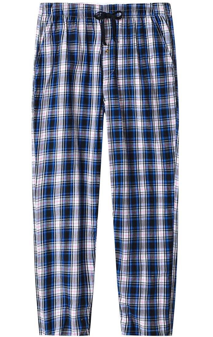 MoFiz Men's Pajama Pants Ultra Lightweight Pjs Bottoms Sleepwear Bottom Pants with Pocket Drawstring 3-Pack