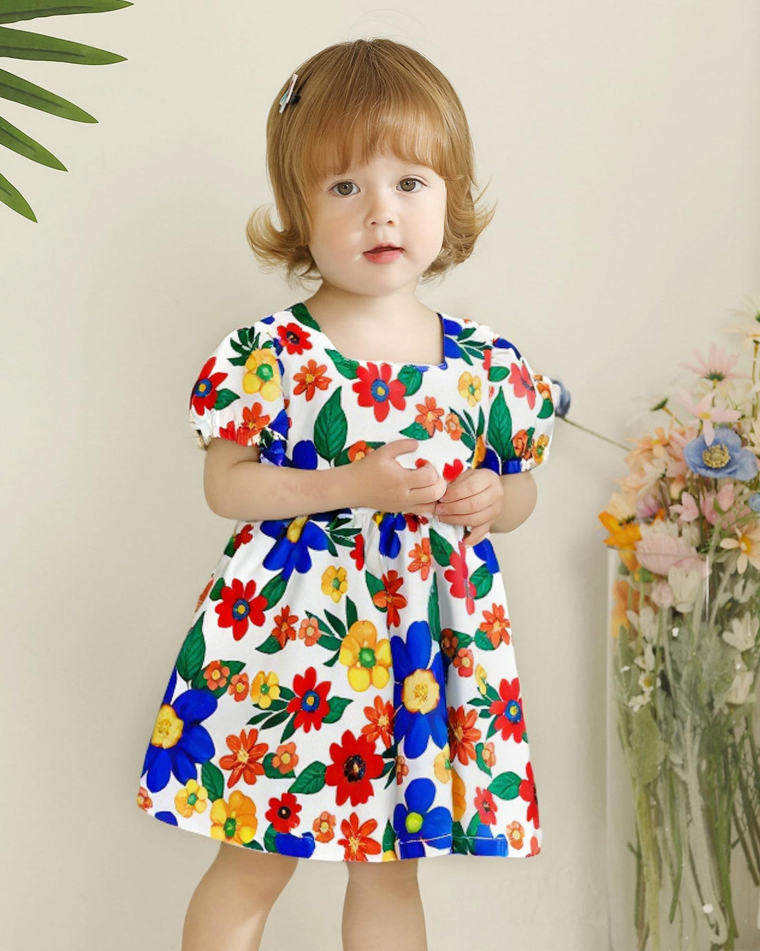 sweetabby Toddler Baby Girl Dresses Summer Clothes Boho Short Sleeve Dress Ruffle Infant Sundress Cute Girls Outfit WEBE CLOTHING