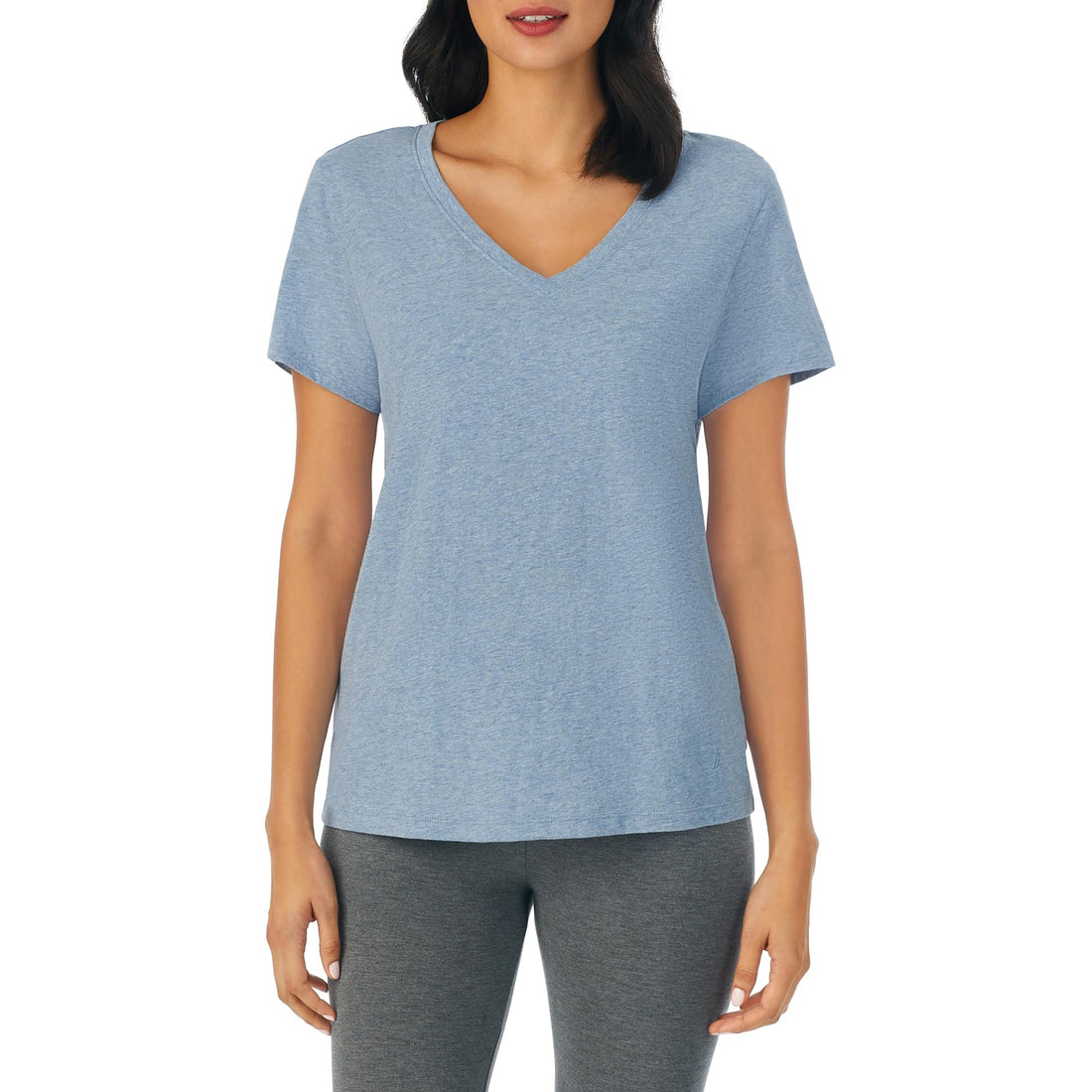 Nautica Womens Sleep Shirt - Lightweight, Breathable Pajama Top - Cotton Knit Jersey V-Neck Sleepwear and Loungewear WEBE CLOTHING