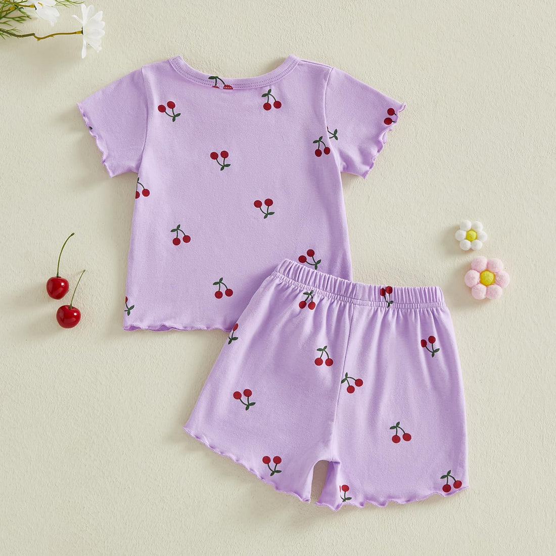 Kupretty Toddler Baby Girl Clothes Cute Comfy Summer Outfits Set Ruffled Shirts + Shorts 12 18 24 Months 2T 3T WEBE CLOTHING