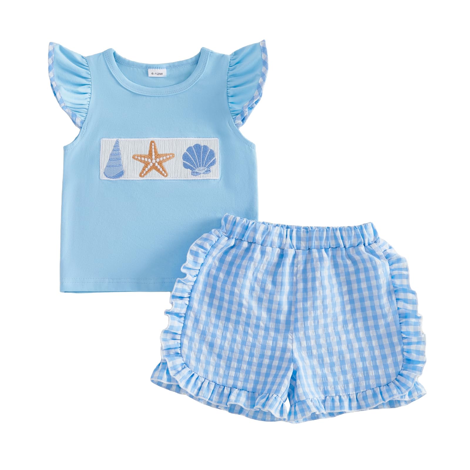 Toddler Baby Girl Summer Clothes T-Shirt Shorts Set Cute Outfits | Toddler Baby Girl Summer Clothes Short Sleeves T-Shirt Tops and Ruffled Shorts Set Cute Summer Outfits 2Pcs WEBE CLOTHING