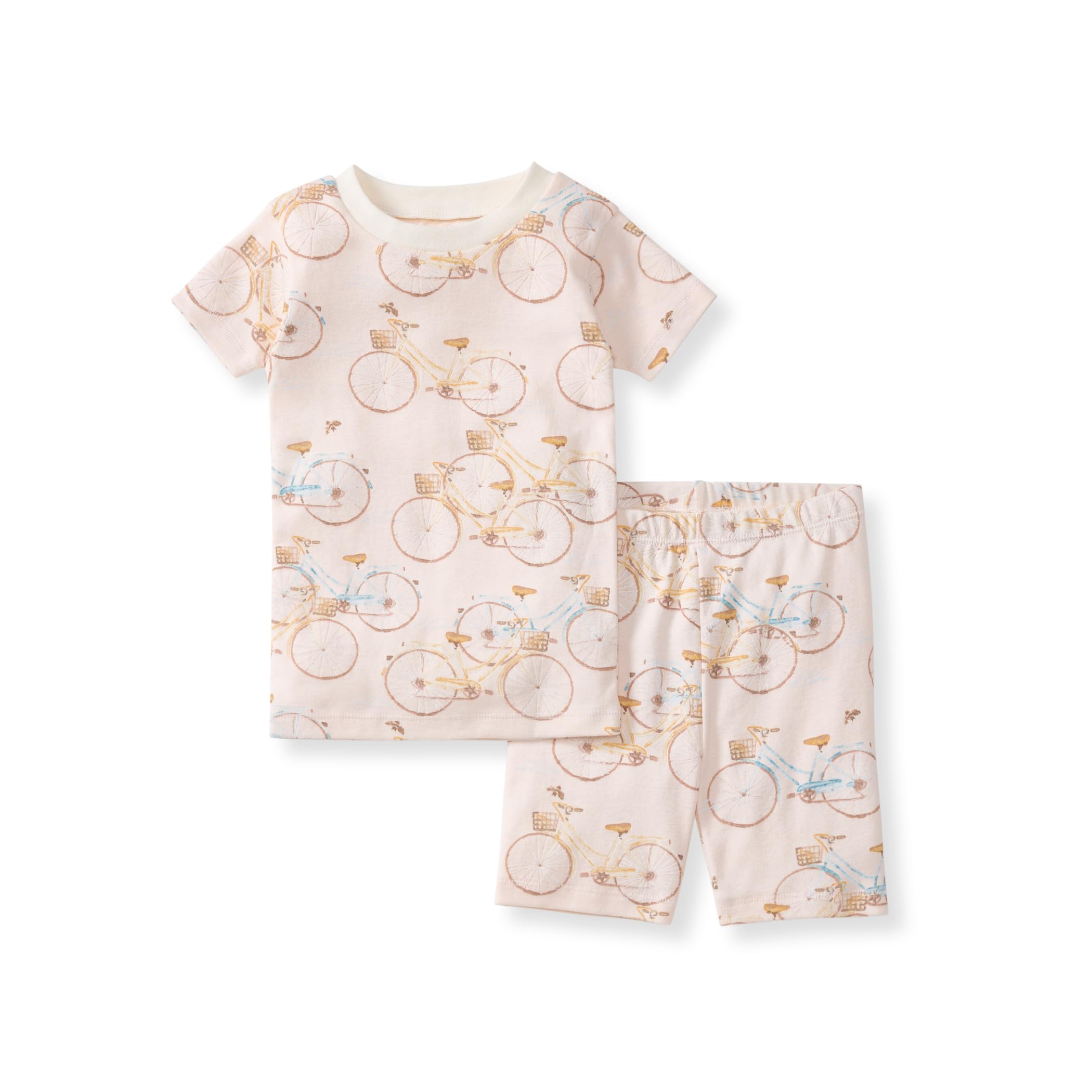 Burt's Bees Baby Unisex Cotton Pajamas, 2-Piece Short Sleeve Tee & Shorts