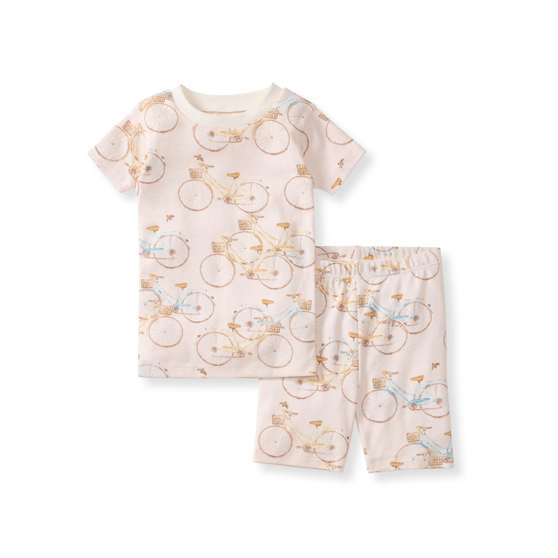 Burt's Bees Baby Unisex Cotton Pajamas, 2-Piece Short Sleeve Tee & Shorts