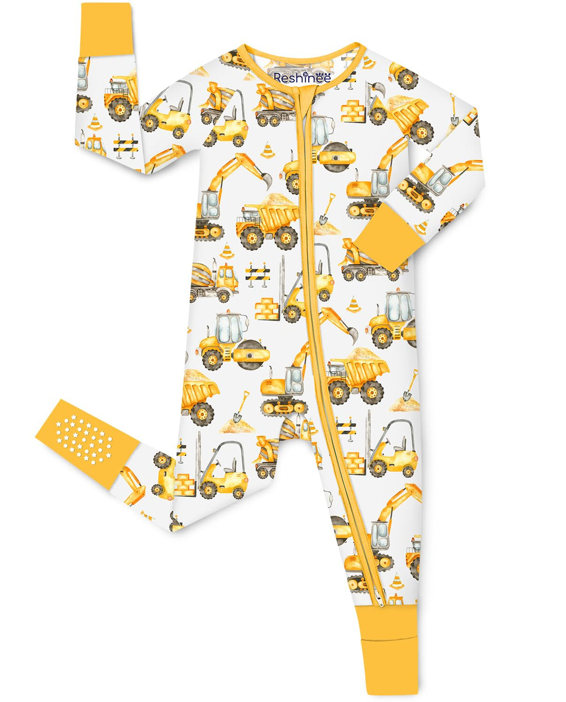 babee Reshinee Bamboo Viscose Baby Convertible Footie Pajama, Zipper Pajamas for Baby Boys & Girls, Sleep & Play Footed