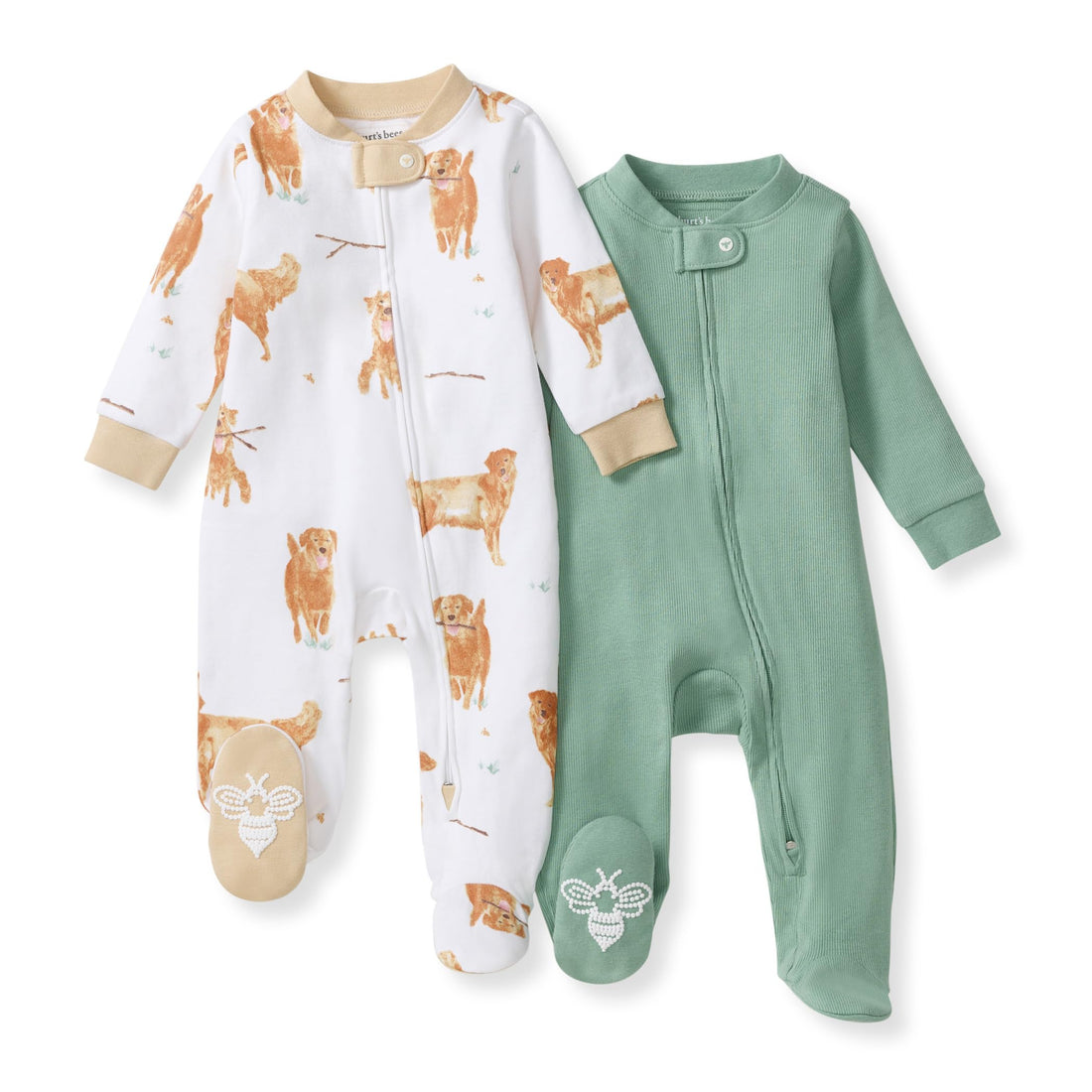 Burt's Bees Baby Organic Cotton Sleep and Play Footed Pajamas for Boys