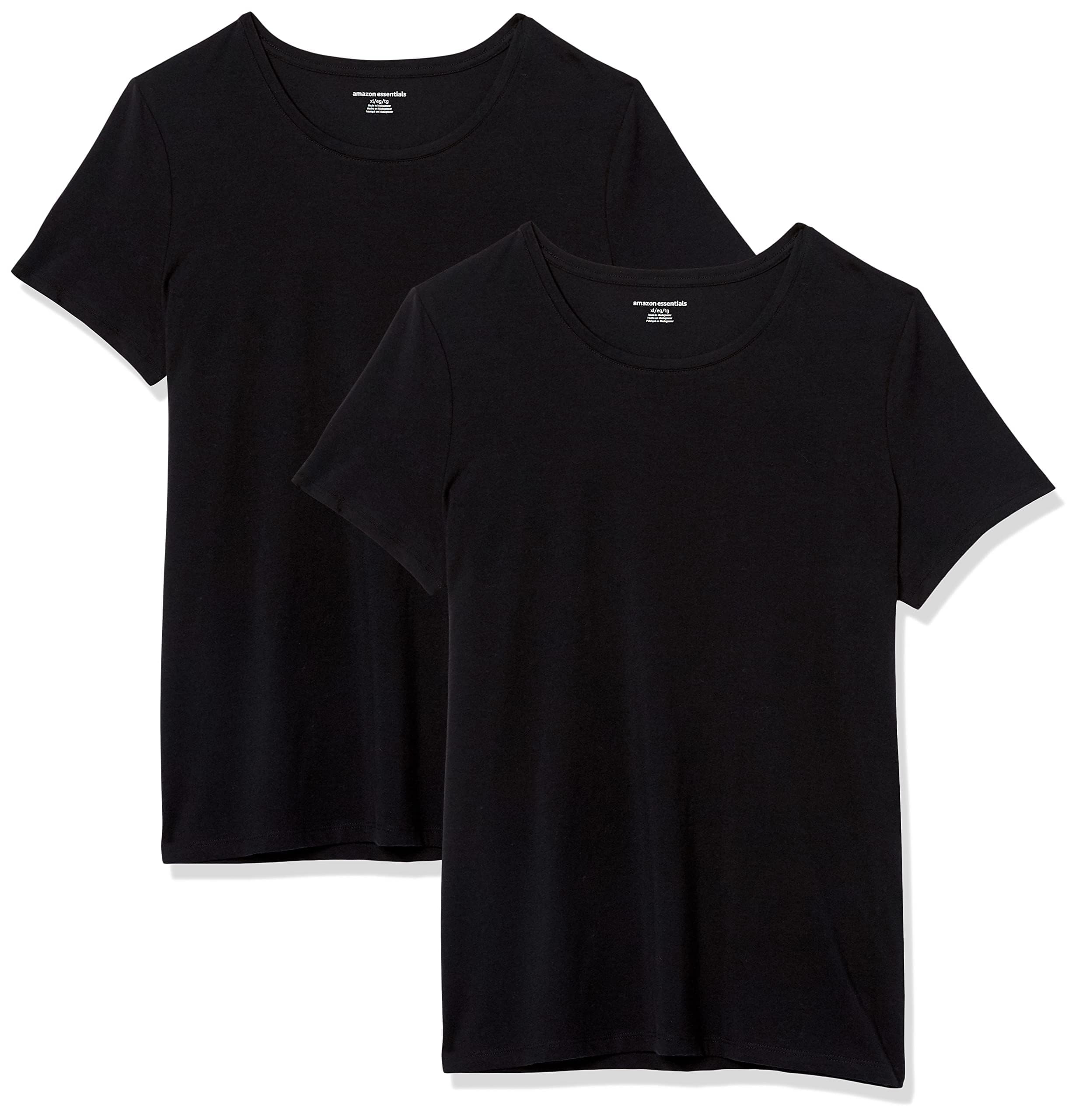 Amazon Essentials Women's Regular-Fit Short-Sleeve Crewneck T-Shirt, Multipacks