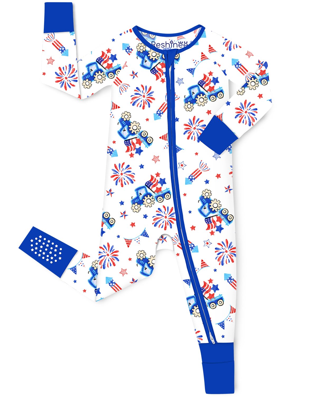 babee Reshinee Bamboo Viscose Baby Convertible Footie Pajama, Sleep & Play Footed Zipper Pajamas for Baby Boys & Girls