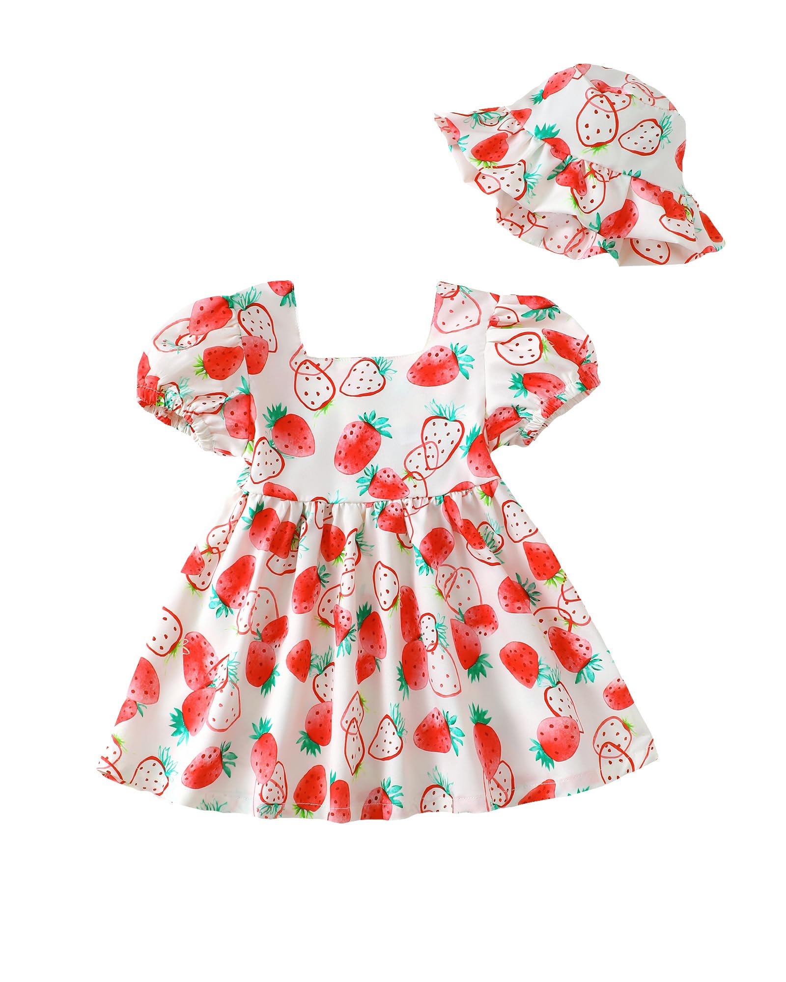 sweetabby Toddler Baby Girl Dresses Summer Clothes Boho Short Sleeve Dress Ruffle Infant Sundress Cute Girls Outfit WEBE CLOTHING