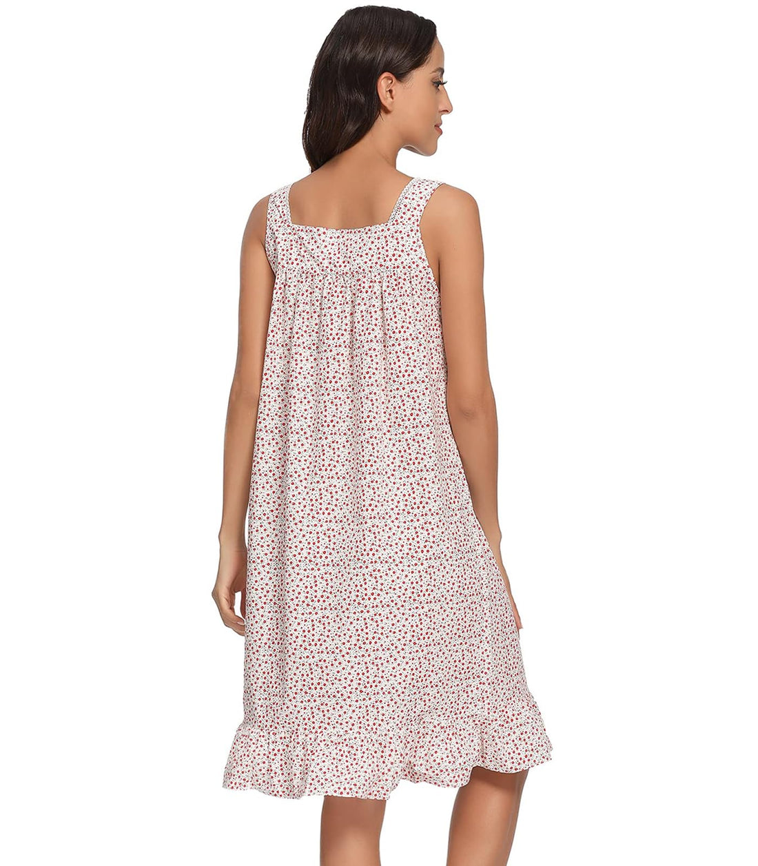 Sleeveless Nightgowns for Women 100% Cotton Nightgown Sleep Dress Soft Ladies Gowns Sleepwear Nightdress WEBE CLOTHING