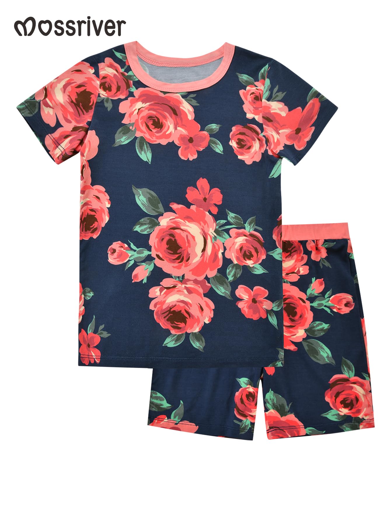 MOSSRIVER Family Pajamas Matching Sets Long Sleeve Henley Shirts Button Down Graphic Tops Cute Pjs Pants Sets Holiday Outfits
