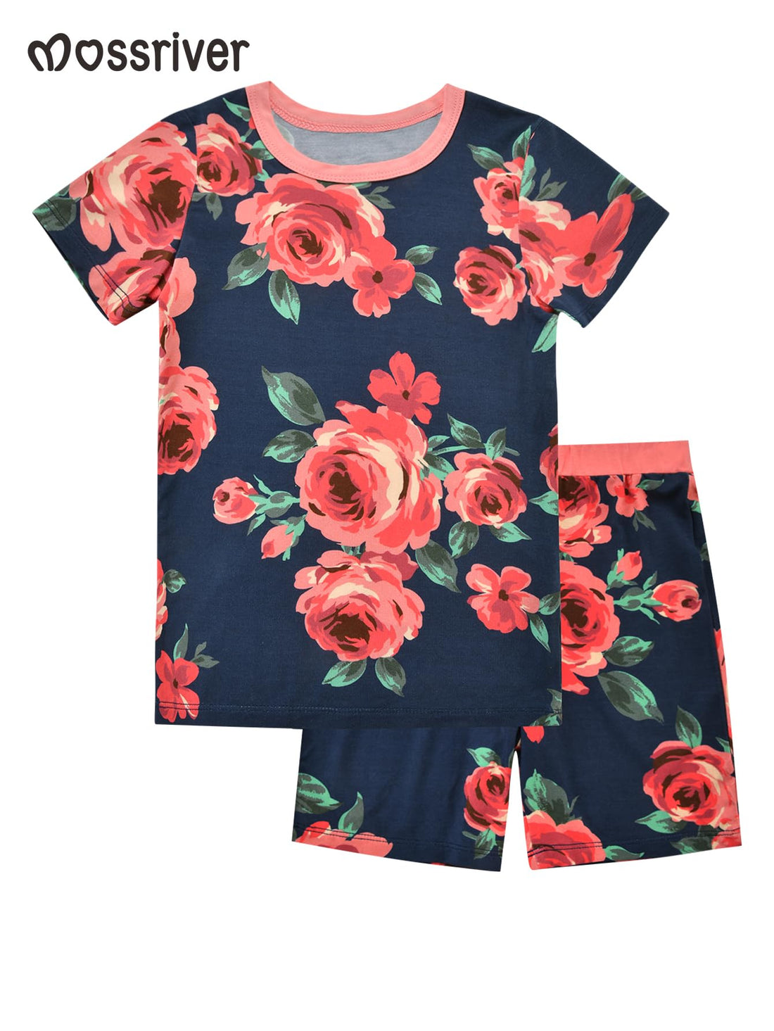 MOSSRIVER Family Pajamas Matching Sets Long Sleeve Henley Shirts Button Down Graphic Tops Cute Pjs Pants Sets Holiday Outfits