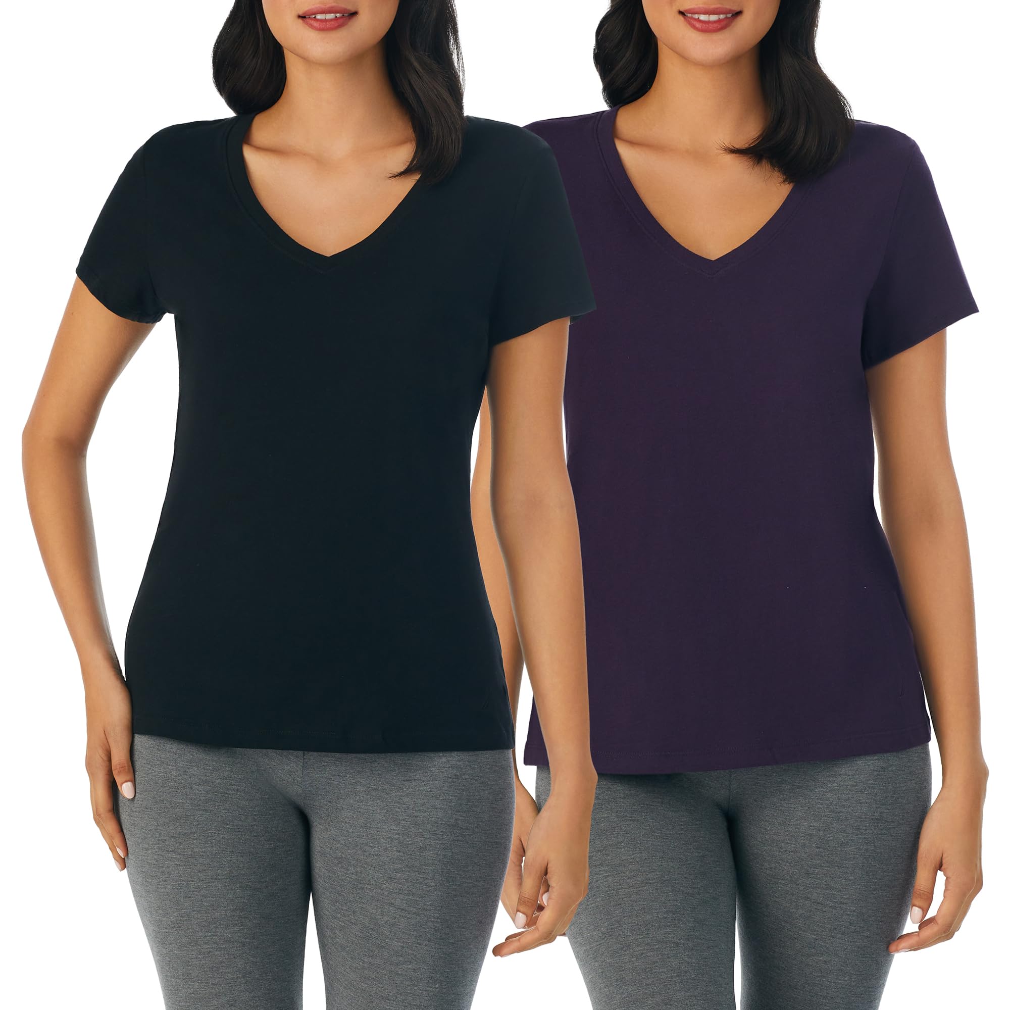 Nautica Womens Sleep Shirt - Lightweight, Breathable Pajama Top - Cotton Knit Jersey V-Neck Sleepwear and Loungewear WEBE CLOTHING