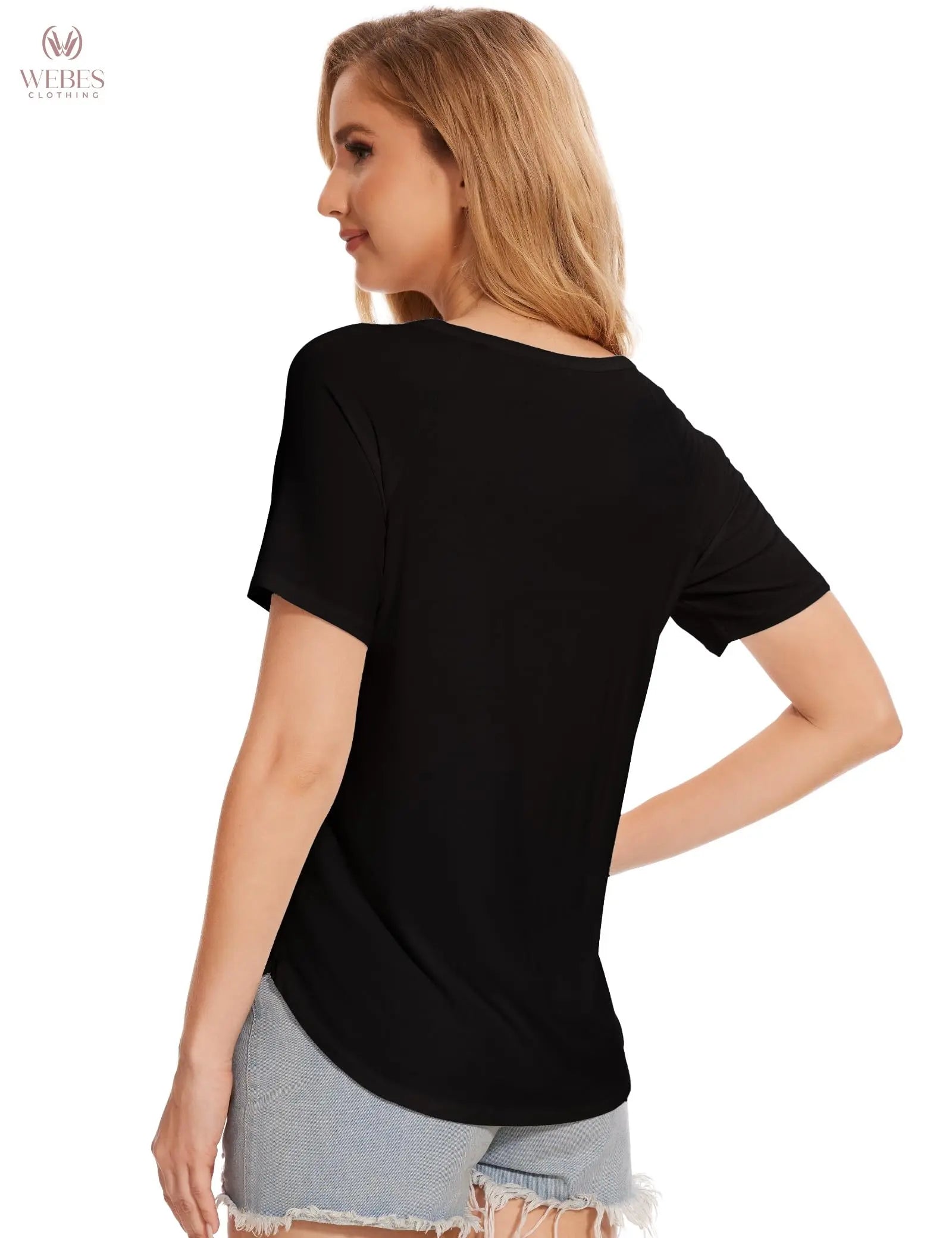 GYS Womens Pajama Tops Short Sleeve Shirts Summer Comfy Crew Neck Sleep T-Shirt