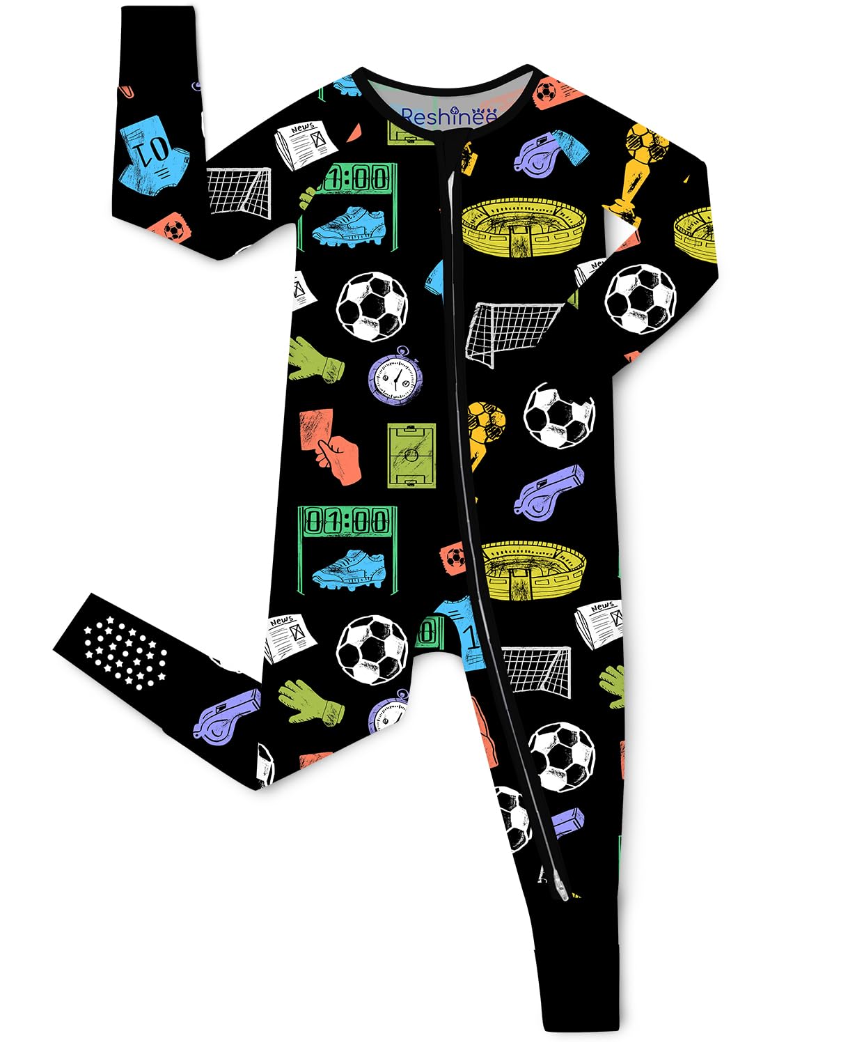 babee Reshinee Bamboo Viscose Baby Convertible Footie Pajama, Sleep & Play Footed Zipper Pajamas for Baby Boys & Girls