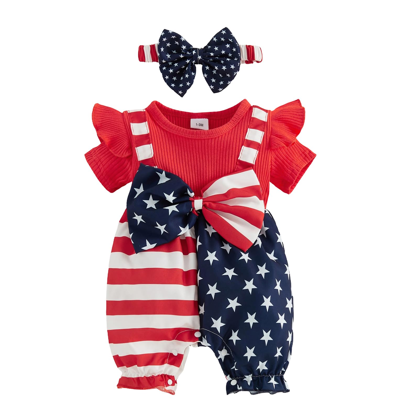 YINGISFITM Newborn Baby Girl Summer Clothes Short Sleeve Bubble Romper Bow Shorts Jumpsuit Infant Outfit 0 3 6 9 12 18 Months WEBE CLOTHING