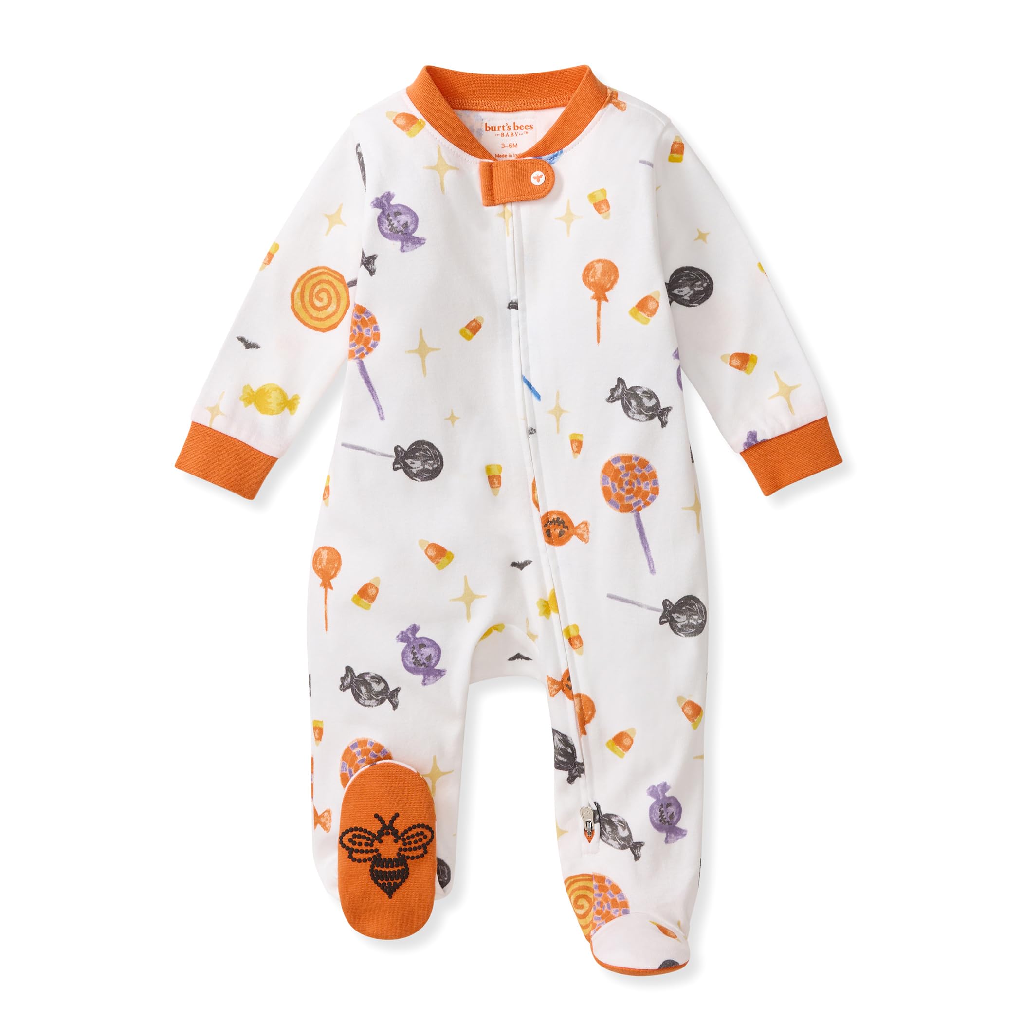 Burt's Bees Baby Organic Cotton Sleep and Play Footed Pajamas for Boys