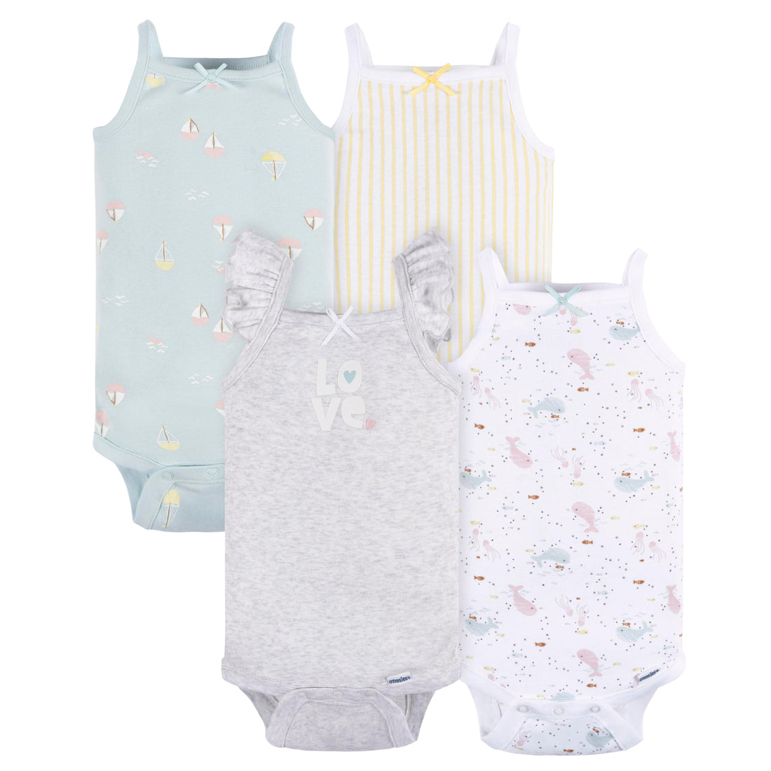 Gerber Baby Girls Multi-Pack Sleeveless Onesies Bodysuit WEBE CLOTHING