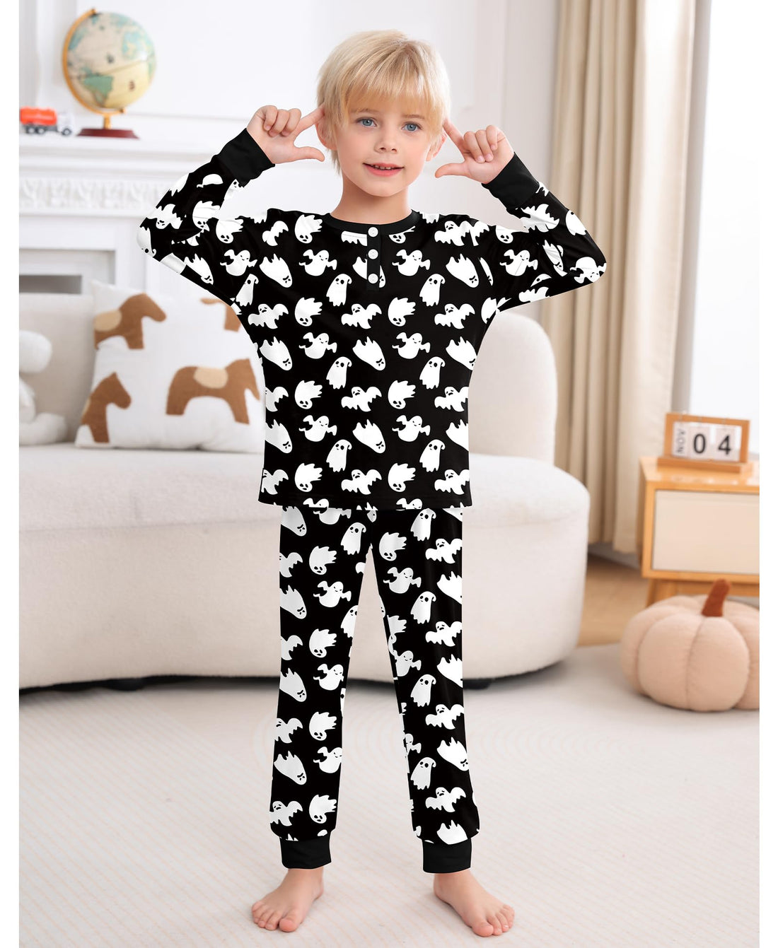 SWOMOG Girls Pajama Set Short Sleeve Tops & Ruffled Shorts with Pocket 2 Piece Summer Pajamas for Kids Size 6-15