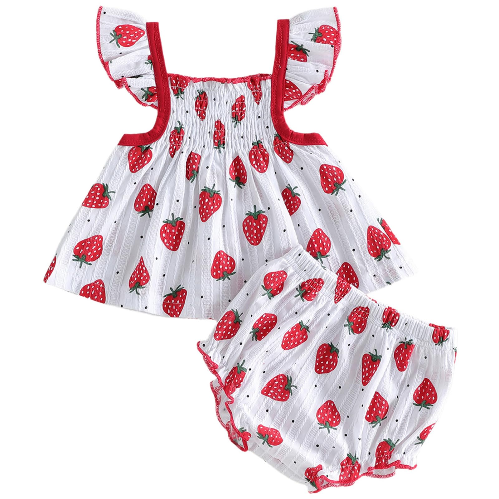 Mubineo Baby Girl Summer Clothes Cute Ruffle Tops Dress Shorts Outfits Set Infant Toddler Shirt Bloomers Princess Outfit WEBE CLOTHING