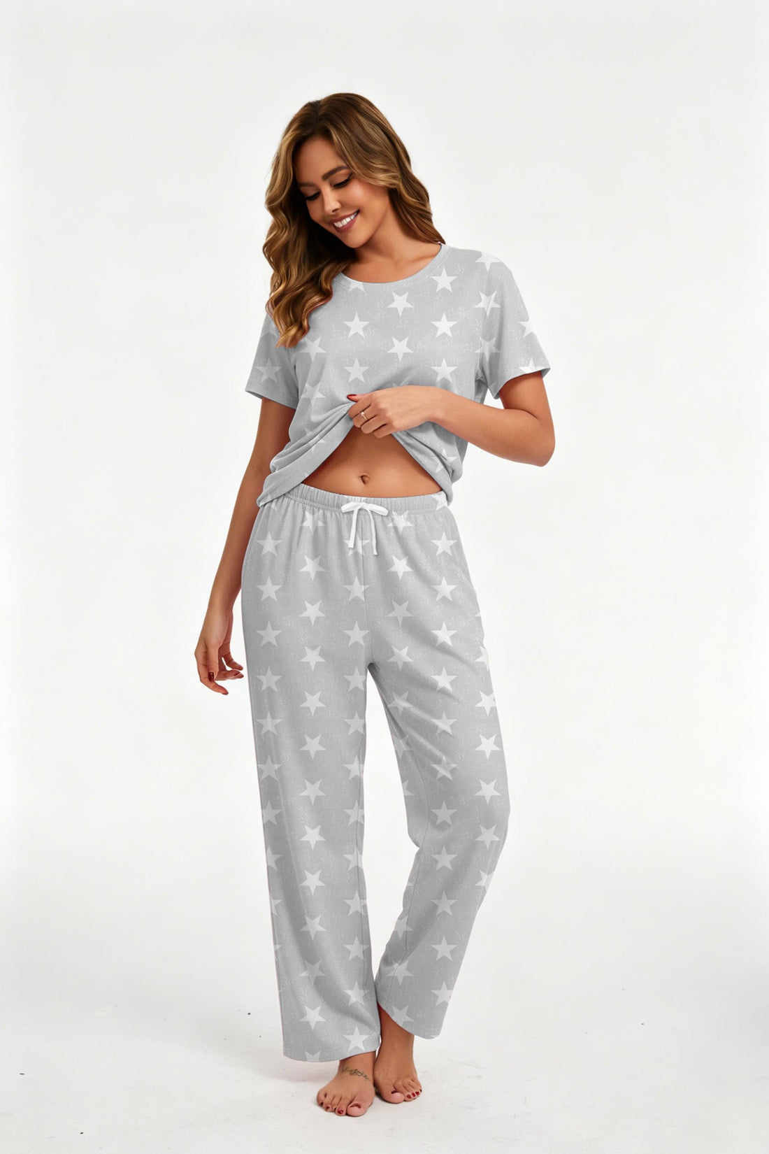 2 Piece Pjs Set For Womens Pajamas Lounge Set Long Sleeve Joggers Pants Sleepwear with Pockets WEBE CLOTHING