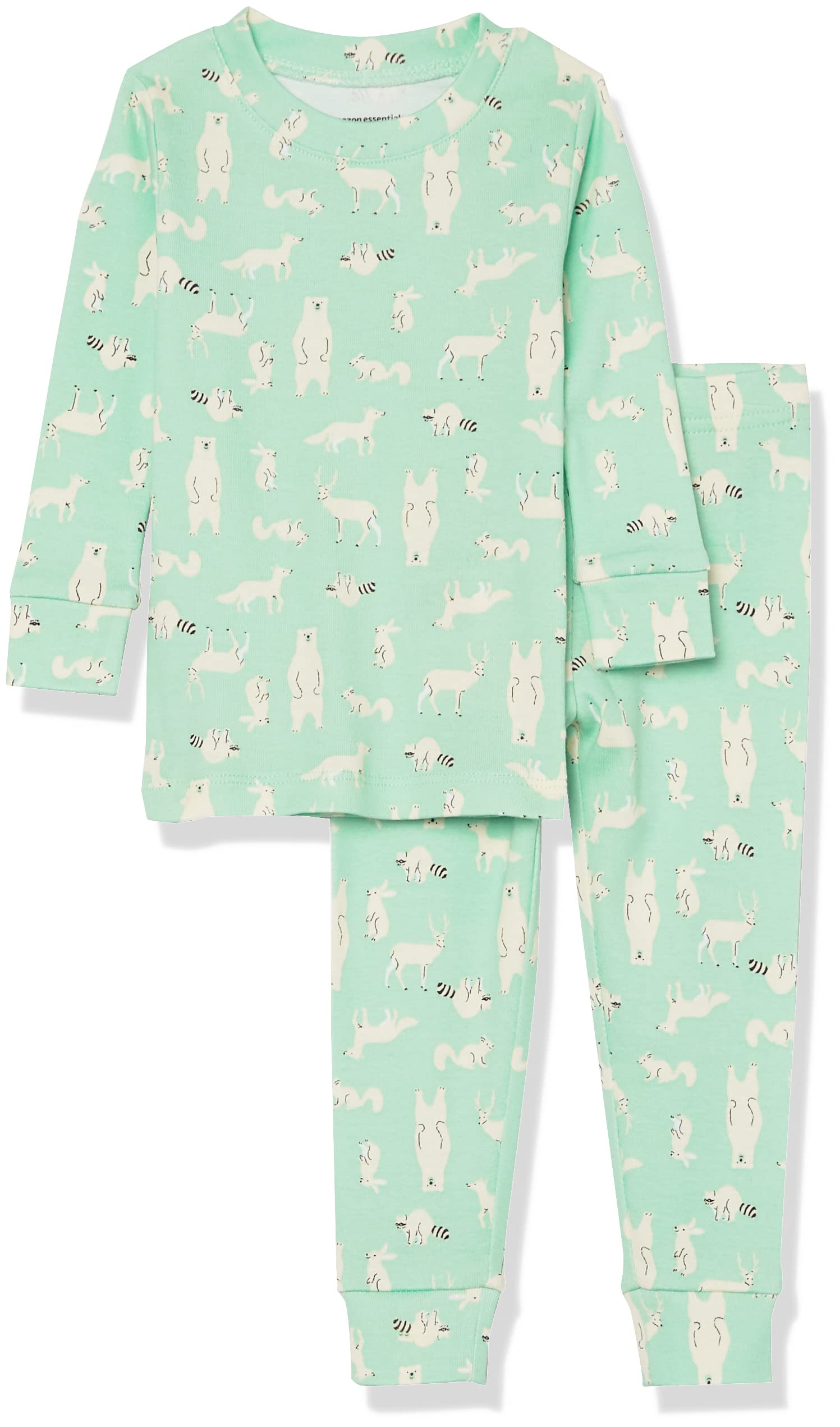 Amazon Essentials Babies, Toddlers and Boys' Snug-Fit Cotton Pajama Set, Multipacks