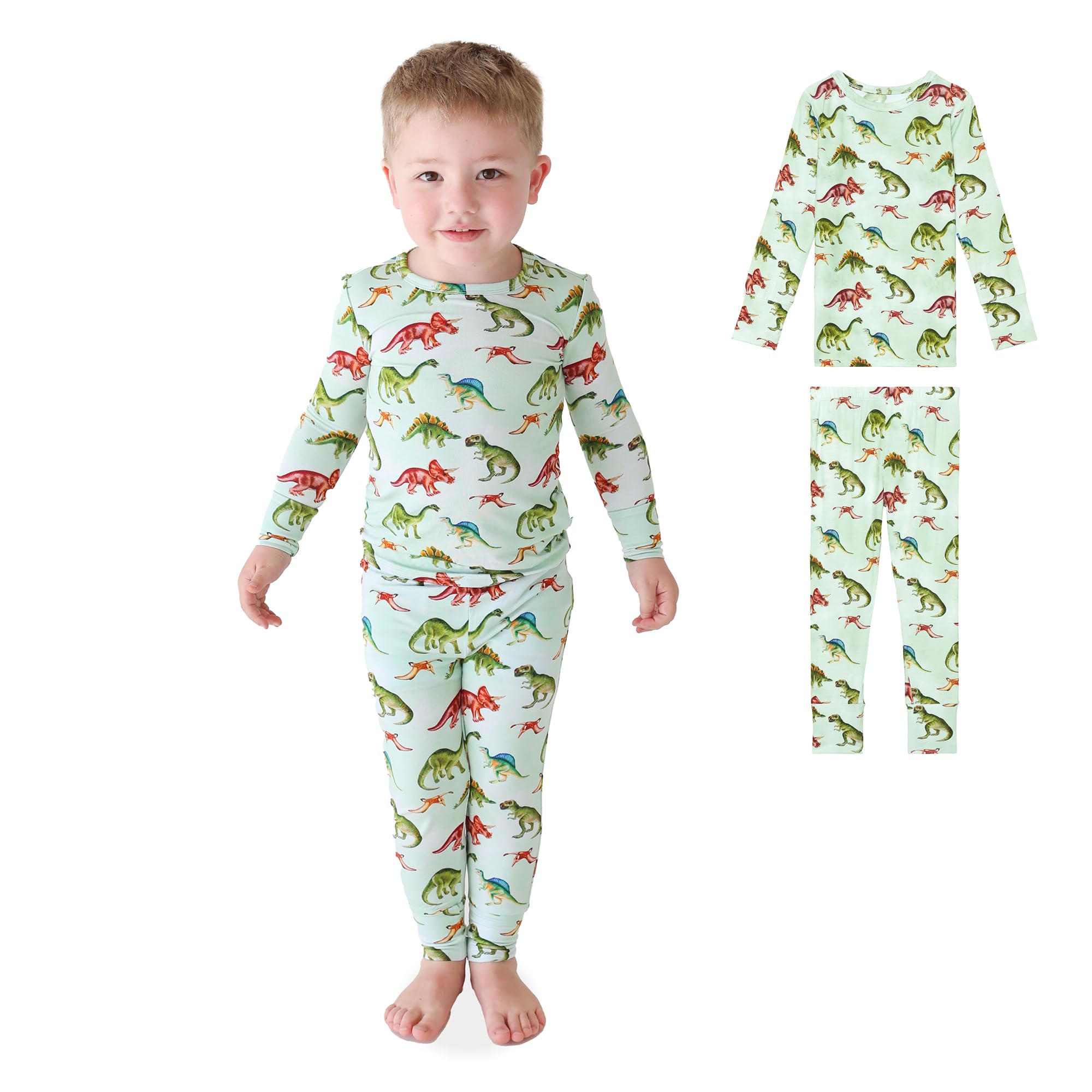 Posh Peanut Boys Pajamas - PJs for Kids Made of Soft Viscose from Bamboo, Long Sleeve Toddler PJs & Matching Boys Pajama Sets WEBE CLOTHING