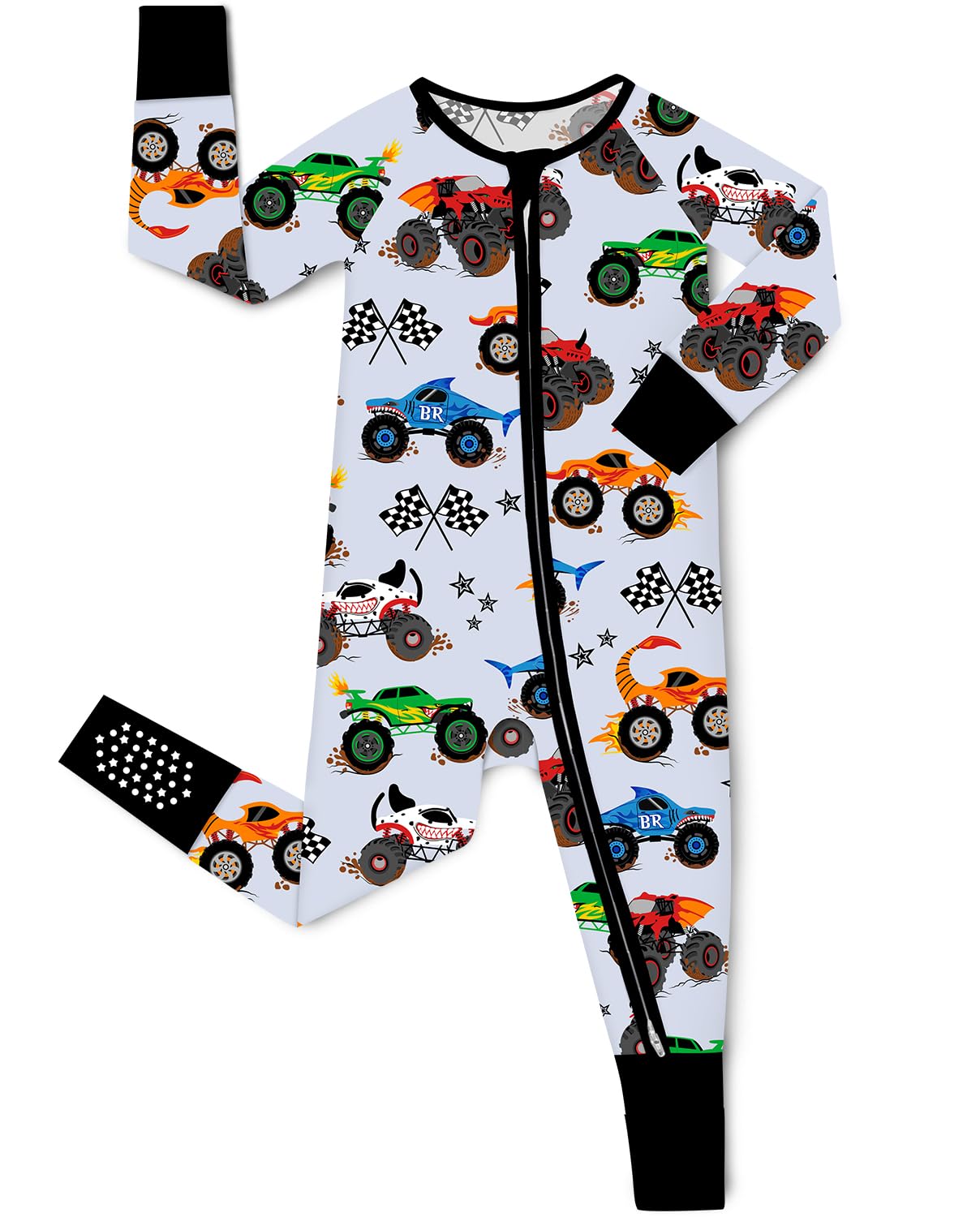 babee Reshinee Bamboo Viscose Baby Convertible Footie Pajama, Zipper Pajamas for Baby Boys & Girls, Sleep & Play Footed