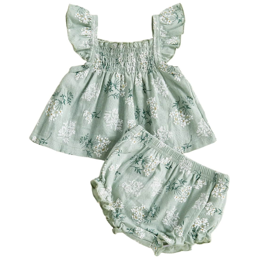 Mubineo Baby Girl Summer Clothes Cute Ruffle Tops Dress Shorts Outfits Set Infant Toddler Shirt Bloomers Princess Outfit WEBE CLOTHING