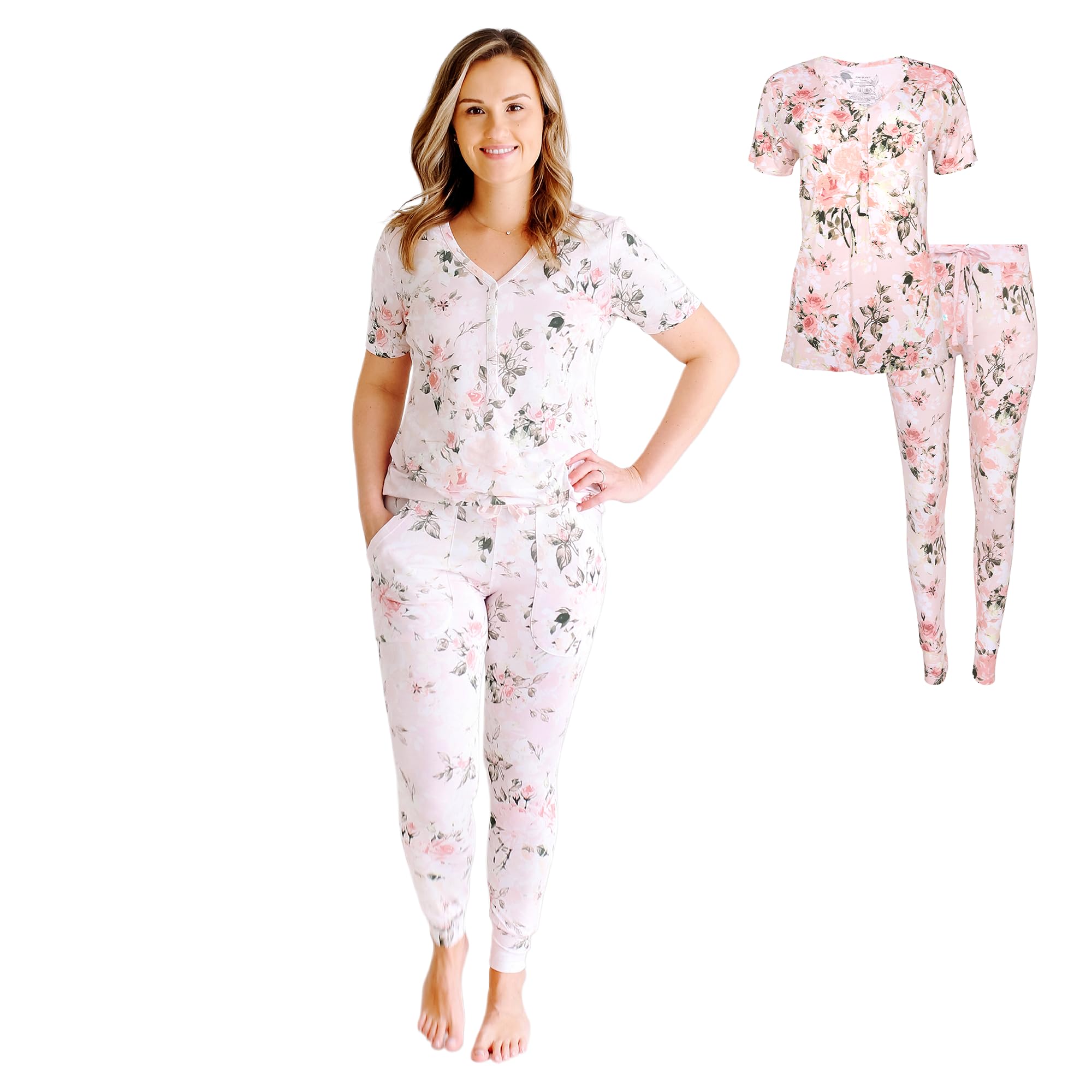 Posh Peanut Adult Pajamas Set - Two Piece Loungewear - Soft Viscose from Bamboo Nightwear PJs WEBE CLOTHING