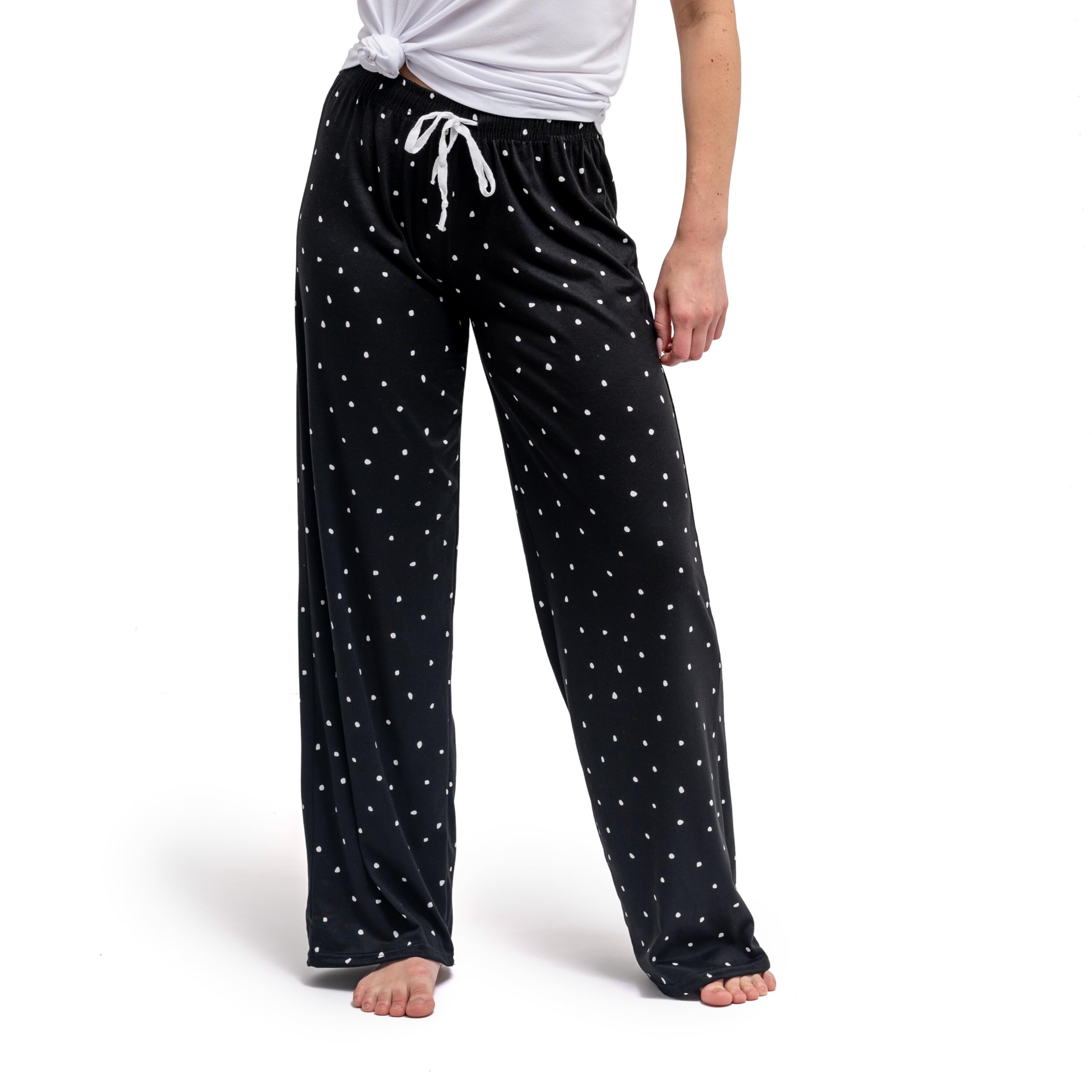 Hello Mello Signature Lounge Pants Womens Soft Pajama Bottoms Elastic Waistband Drawstring Tie