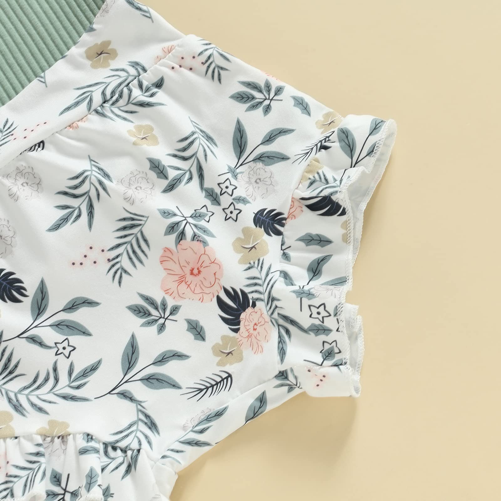 Newborn Baby Girl Summer Clothes Boho Infant Sleeveless Romper Bodysuit Shorts Headband 3Pcs Outfits WEBE CLOTHING