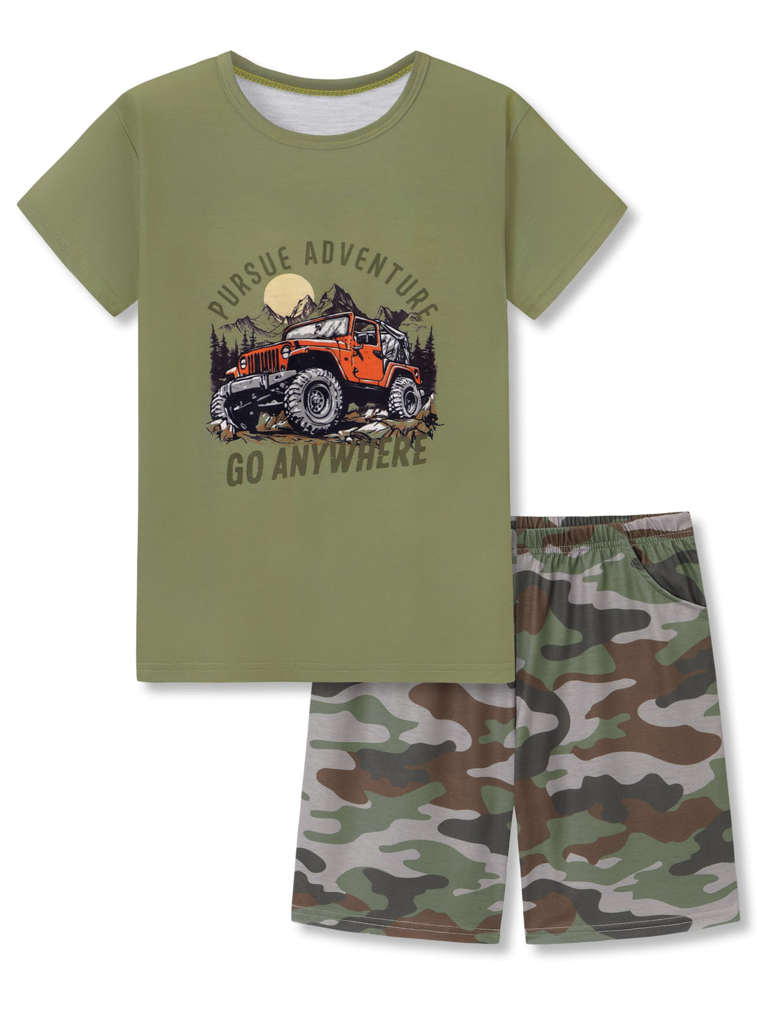 Tebbis Pajamas For Boys Fun Baseball Navy Blue Short Sleeves 2-Piece PJs Set Kid Comfy Sleepwear Size 6-18
