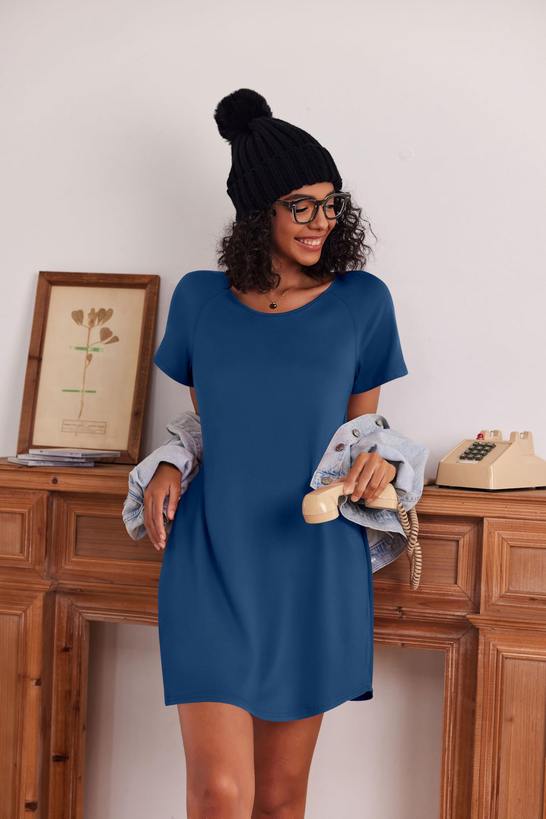 Ekouaer 3 Pack Nightgowns for Women Short Sleeve Sleepshirt Button Down Nightshirt Soft Pajamas Dress Casual Sleepwear