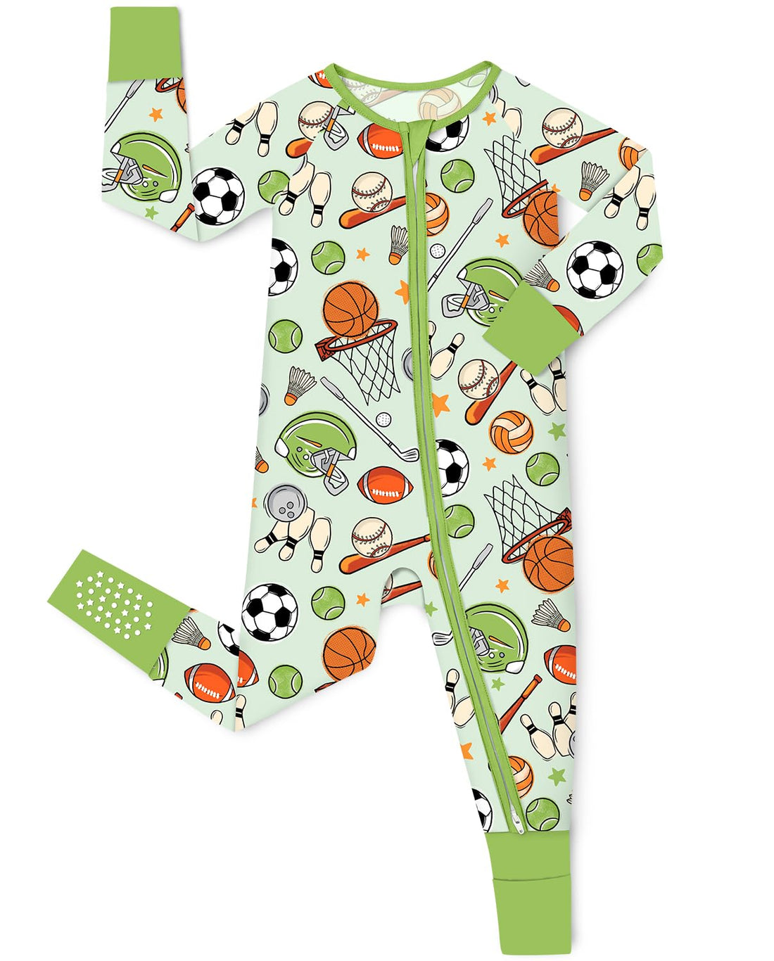 babee Reshinee Bamboo Viscose Baby Convertible Footie Pajama, Zipper Pajamas for Baby Boys & Girls, Sleep & Play Footed